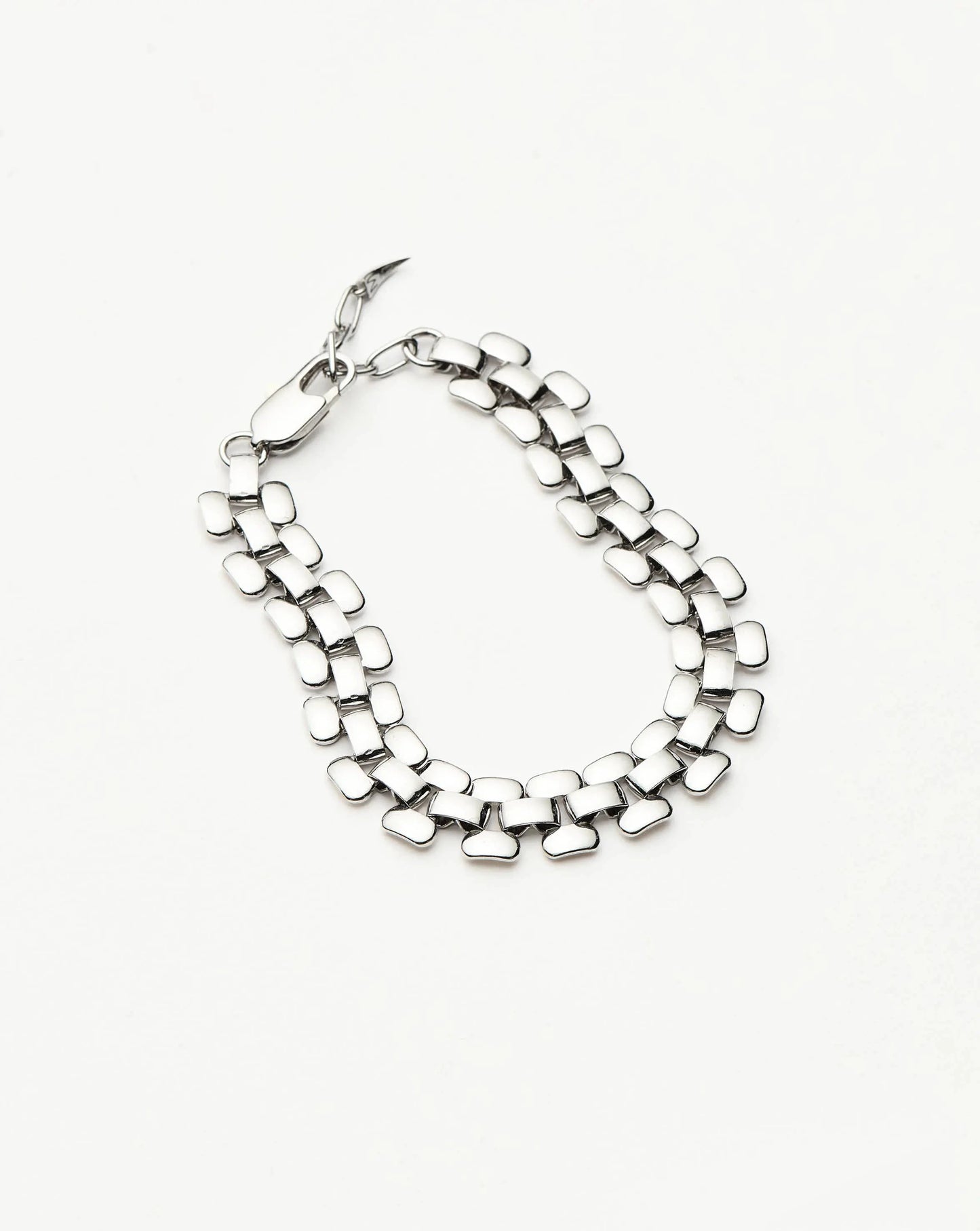 Timepiece Wide Chain Bracelet | Silver Plated Bracelets Missoma