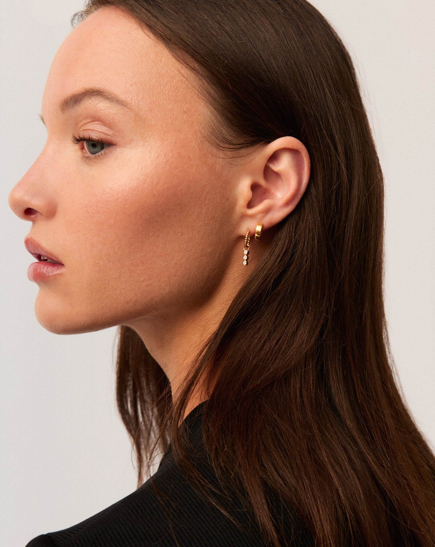 Twisted Pearl & Drop Hoop Earring Set | 18ct Gold Plated Vermeil/Pearl Set Missoma
