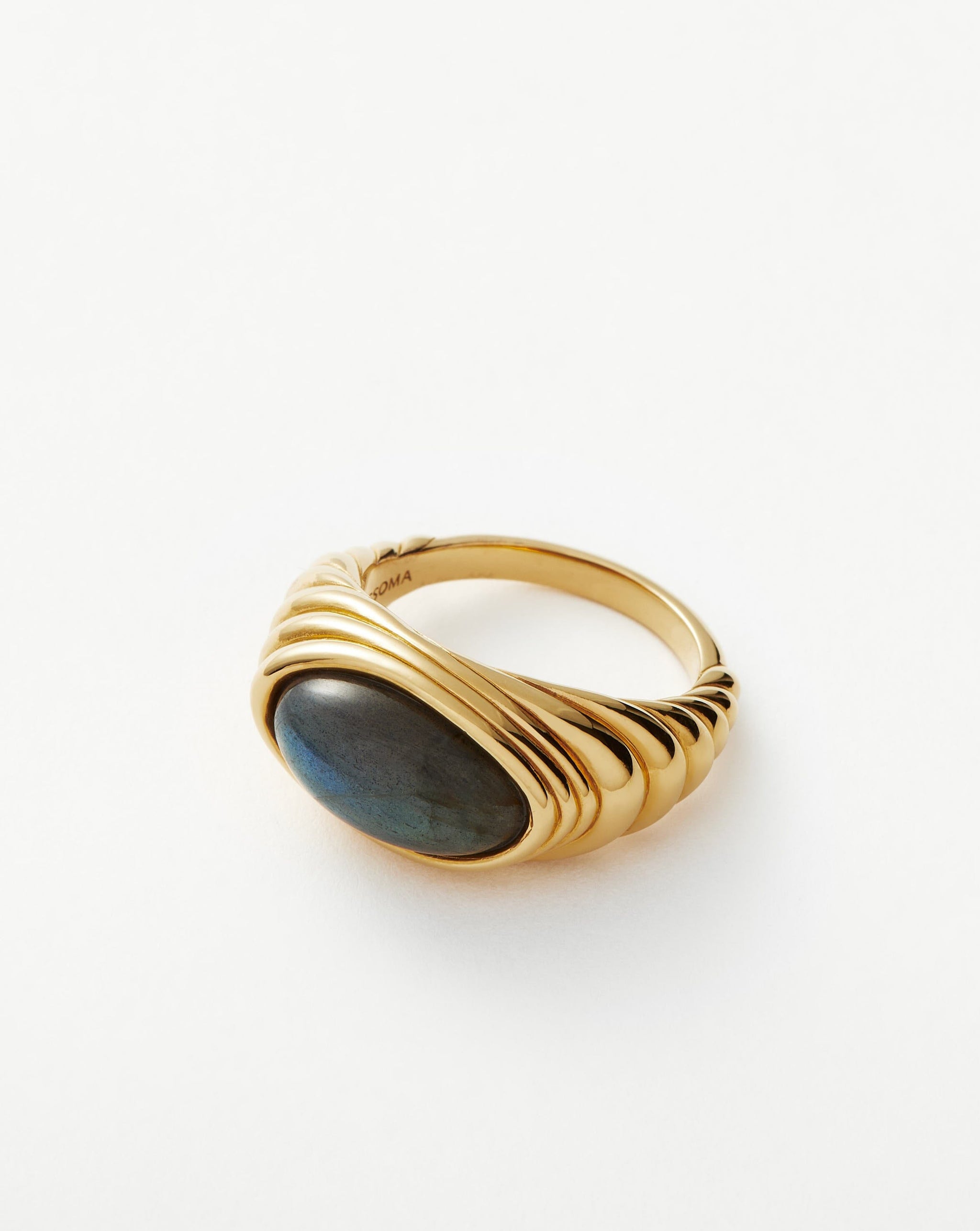 Wavy Ridge Gemstone Ring Rings Missoma