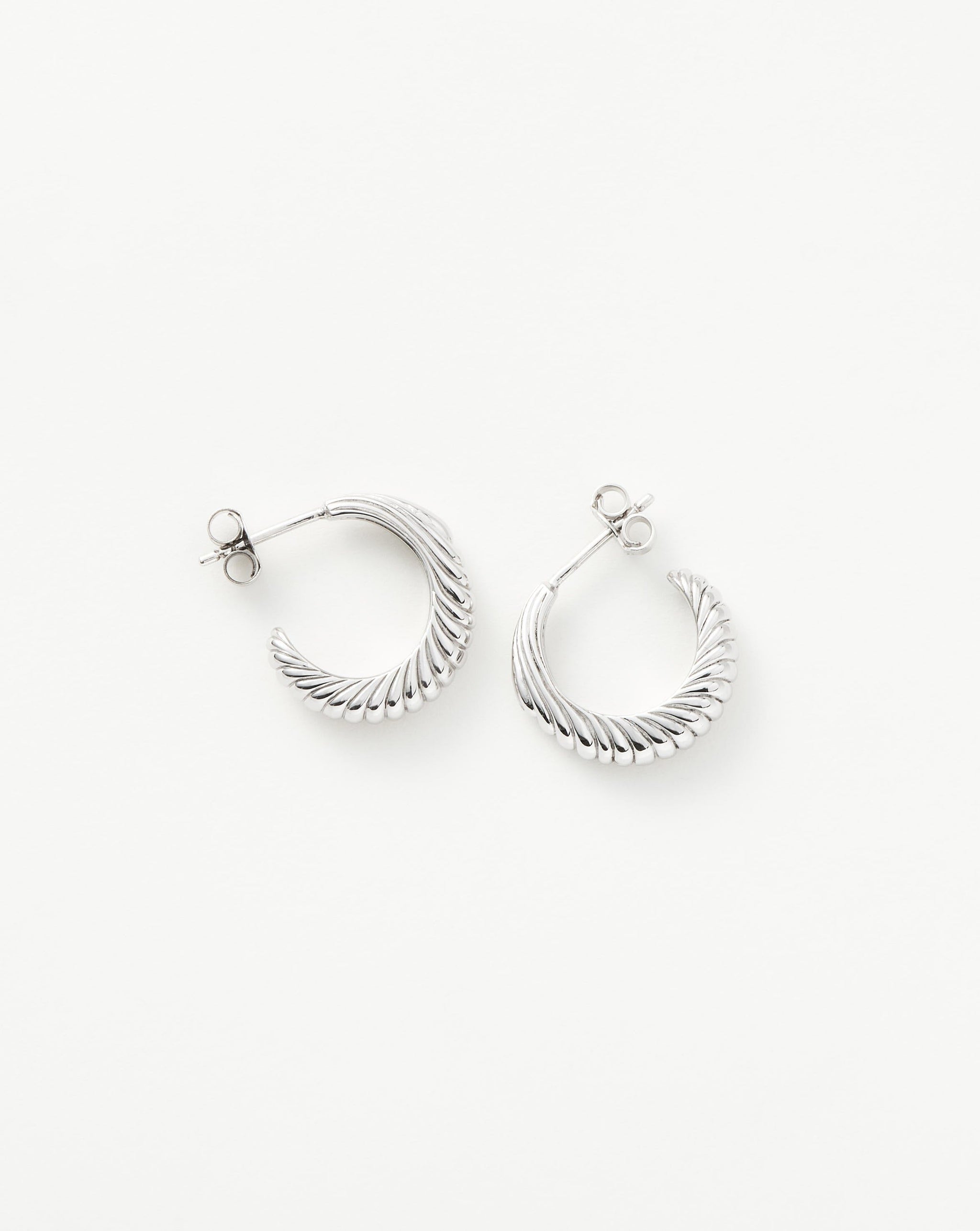 Wavy Ridge Small Hoop Earrings Earrings Missoma