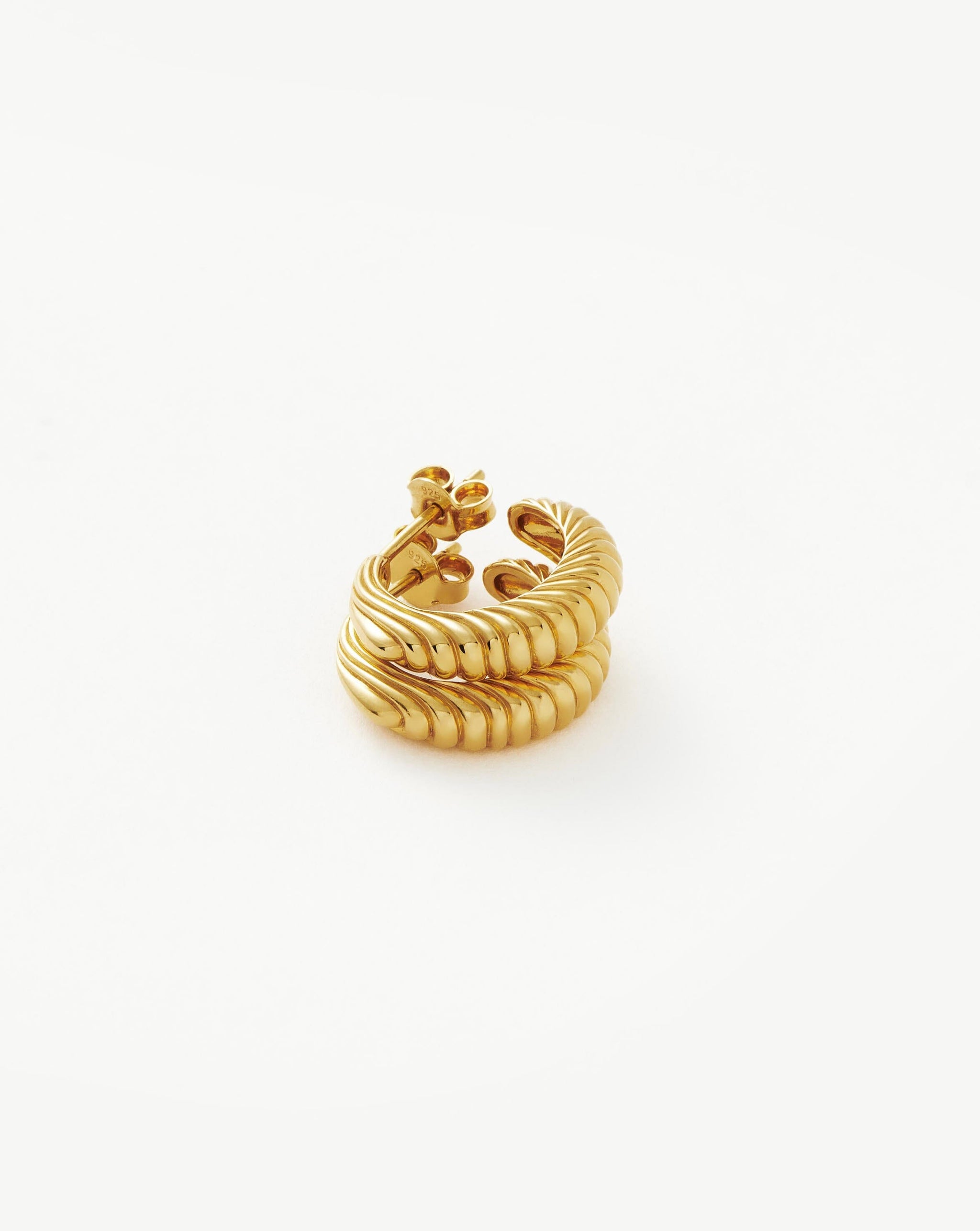 Wavy Ridge Small Hoop Earrings Earrings Missoma