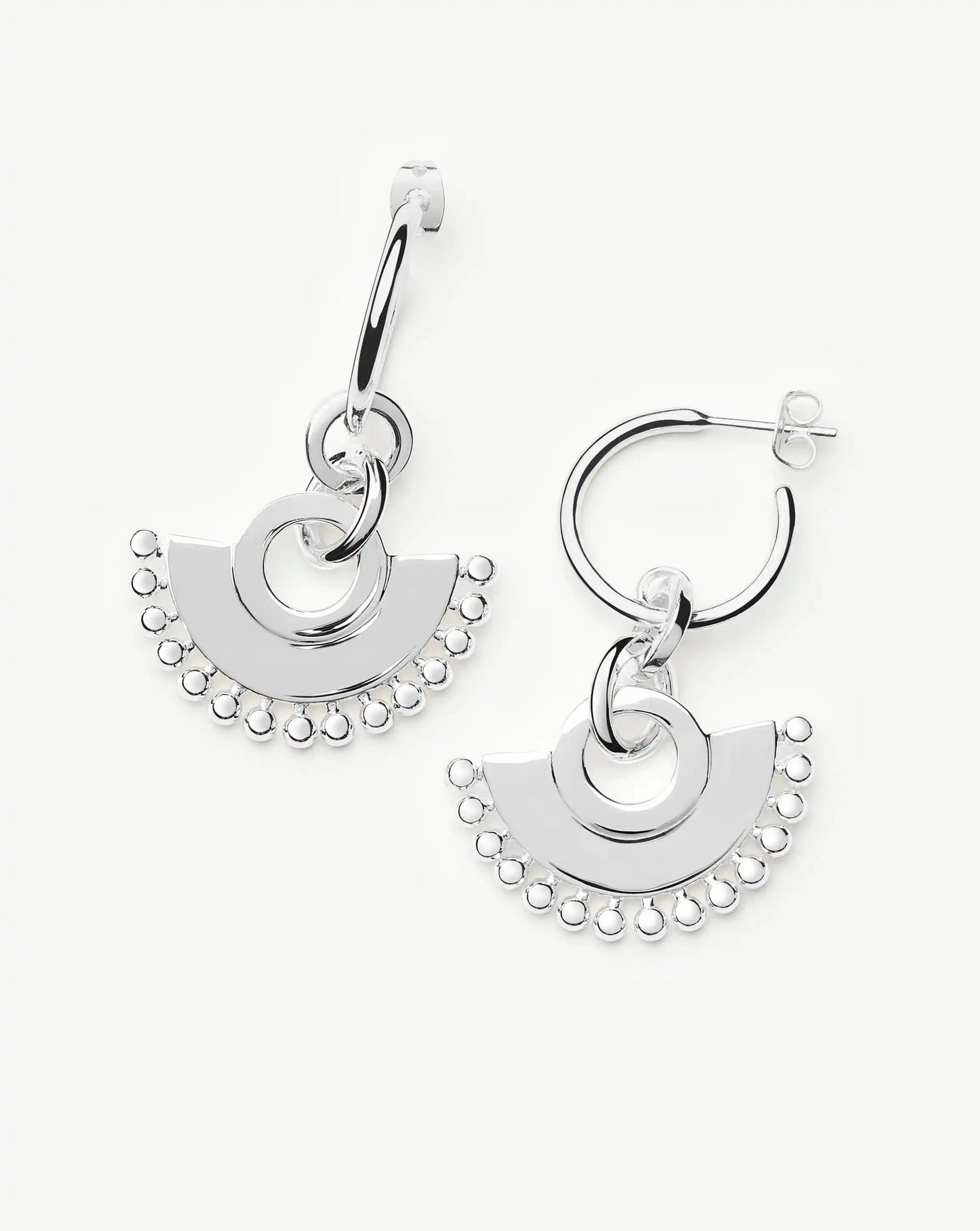 Zenyu Fan Chandelier Hoop Earrings | Silver Plated Earrings Missoma