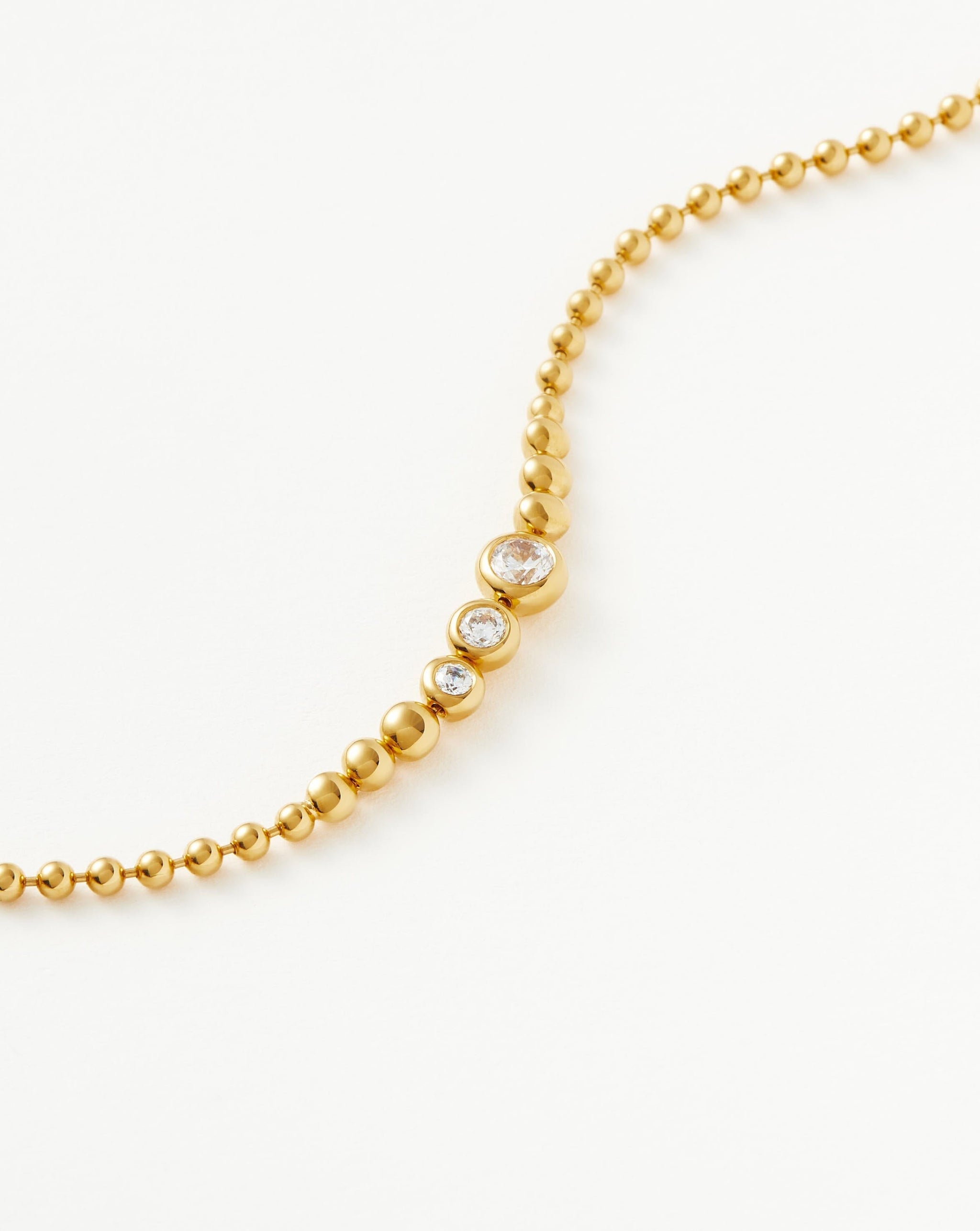 Articulated Reversible Stone Beaded Bracelet | 18ct Gold Plated Vermeil/Cubic Zirconia Bracelets Missoma