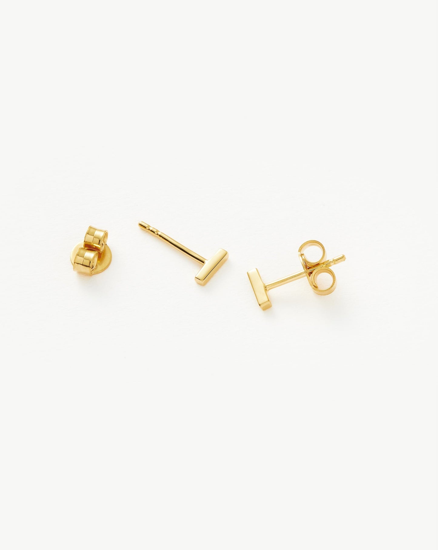 Bar Stud Earrings | 18ct Gold Plated Vermeil Earrings Missoma