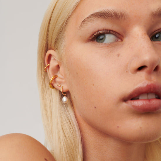 Bar Stud Earrings | 18ct Gold Plated Vermeil Earrings Missoma