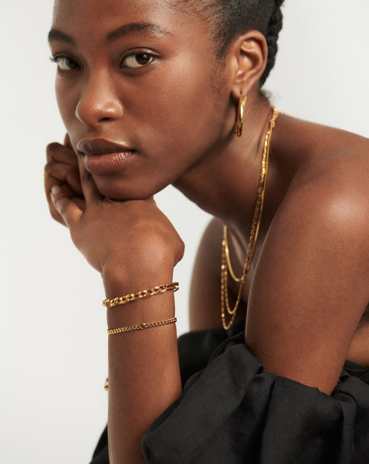 Birthstone Chain Bracelet - August | 18ct Gold Plated Vermeil/Peridot Bracelets Missoma