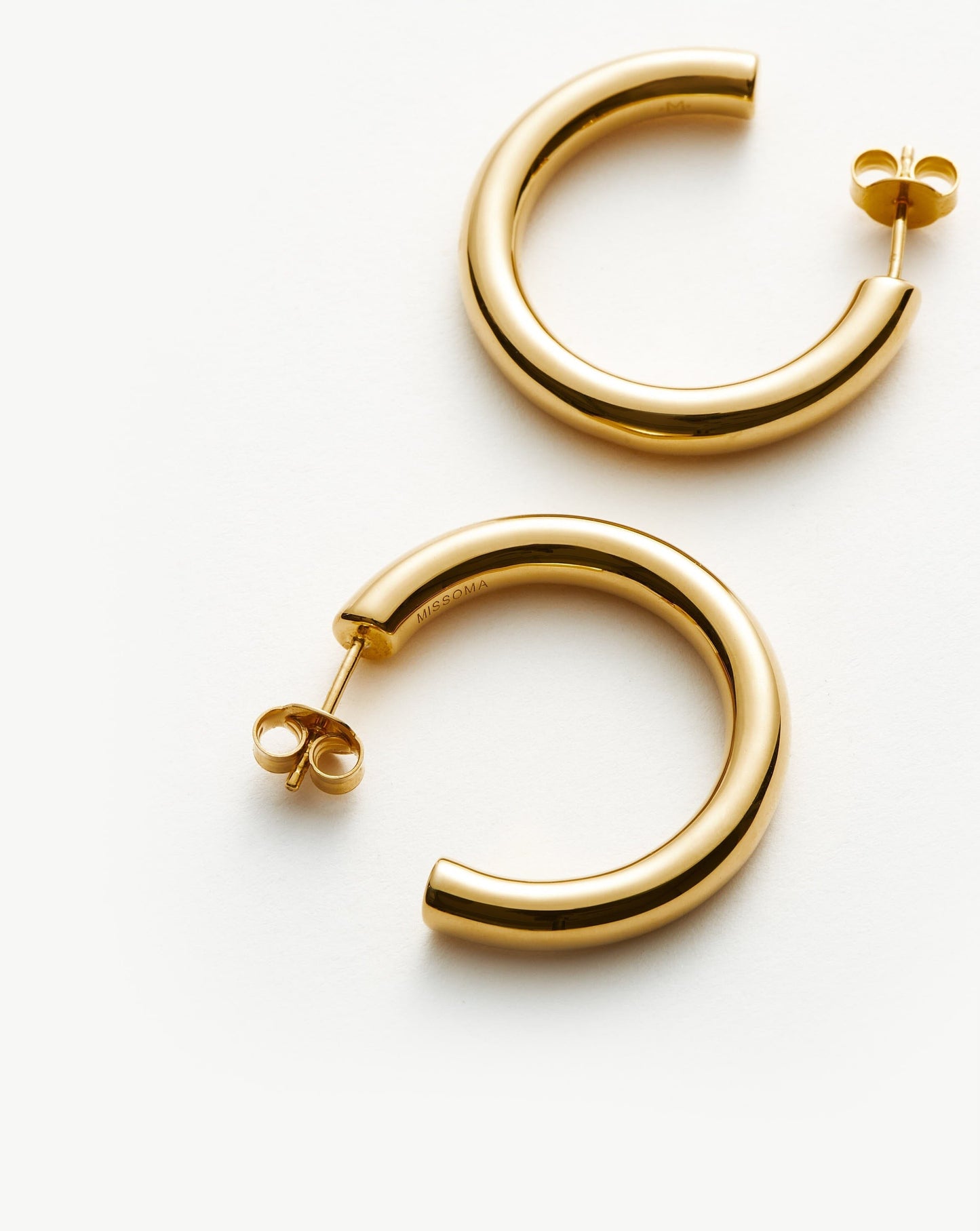 Chubby Tunnel Large Hoop Earrings | 18ct Gold Plated Earrings Missoma