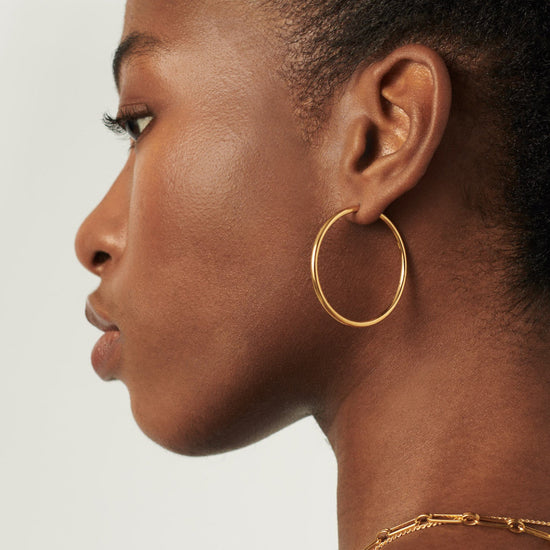 Classic Large Hoop Earrings | 18ct Gold Plated Vermeil Earrings Missoma