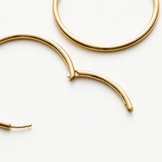 Classic Large Hoop Earrings | 18ct Gold Plated Vermeil Earrings Missoma