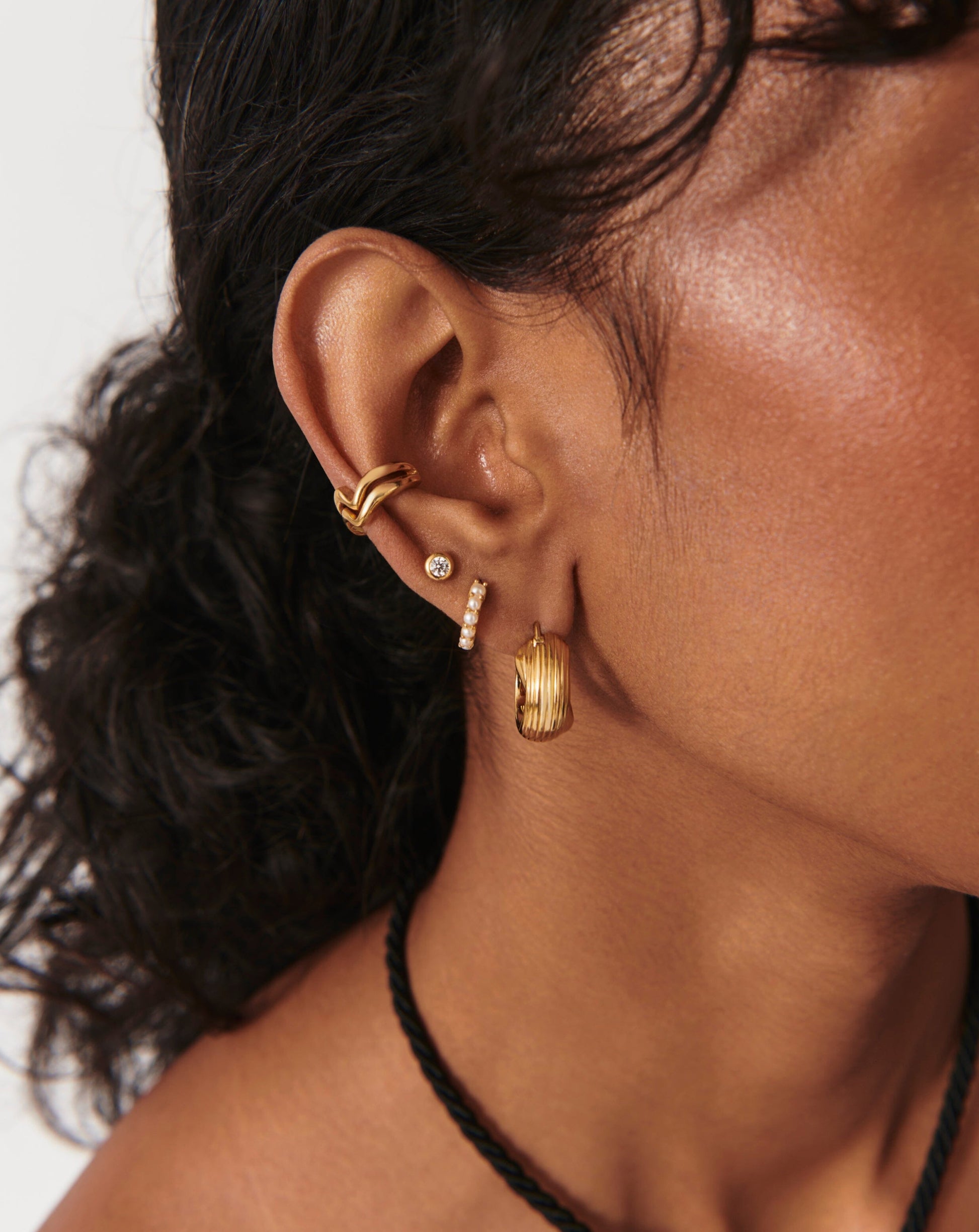 Classic Stone Stud Earrings | 18ct Gold Plated Vermeil/Cubic Zirconia Earrings Missoma