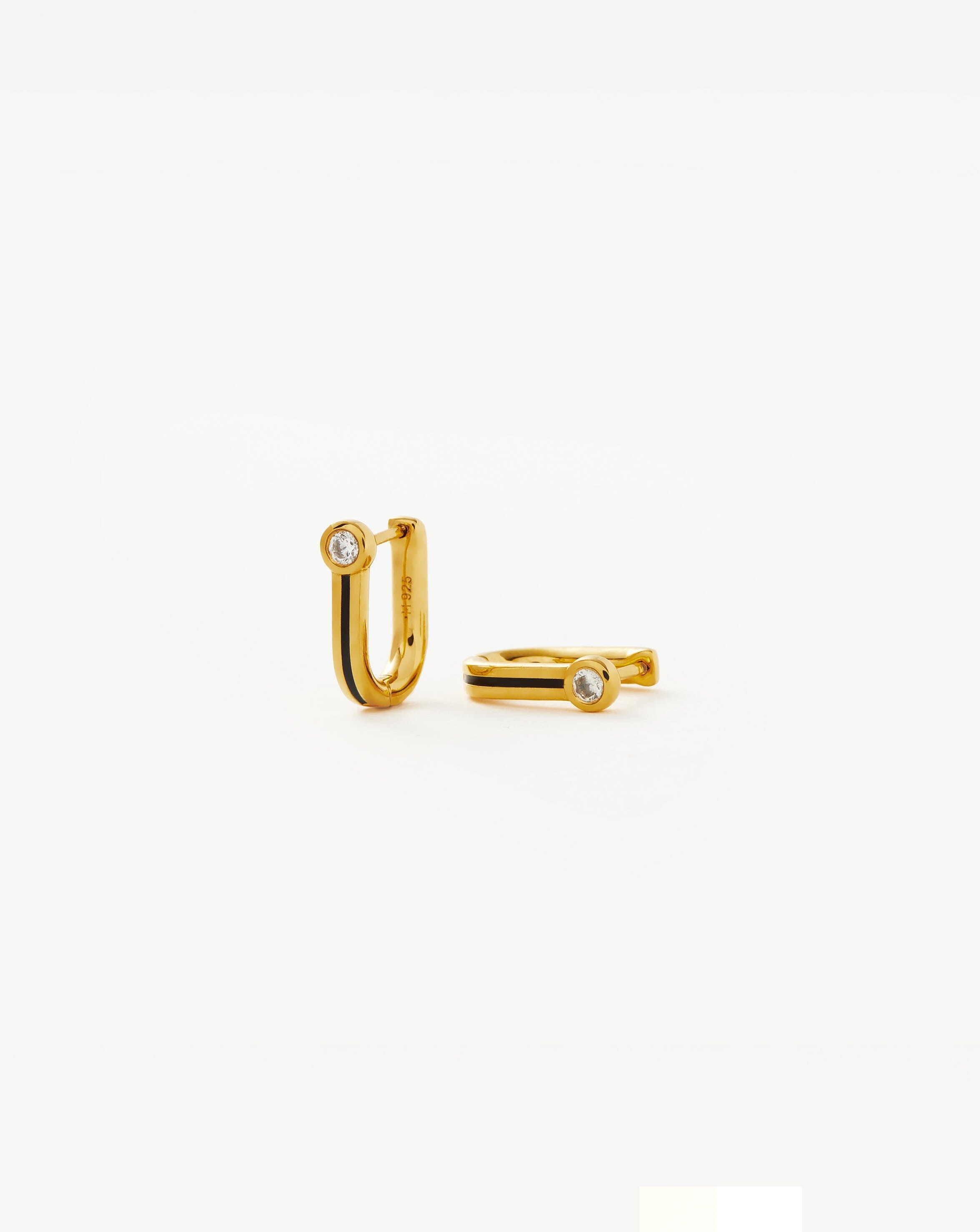Gold plated cubic zirconia huggies Gold plated cubic zirconia huggies