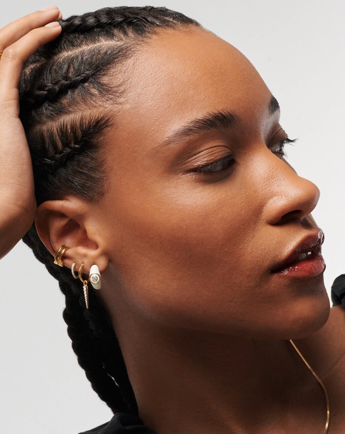 Enamel & Stone Dome Mini Hoop Earrings Earrings Missoma