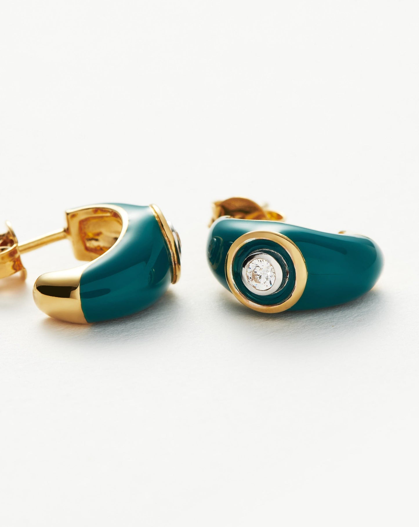 Enamel & Stone Dome Mini Hoop Earrings Earrings Missoma