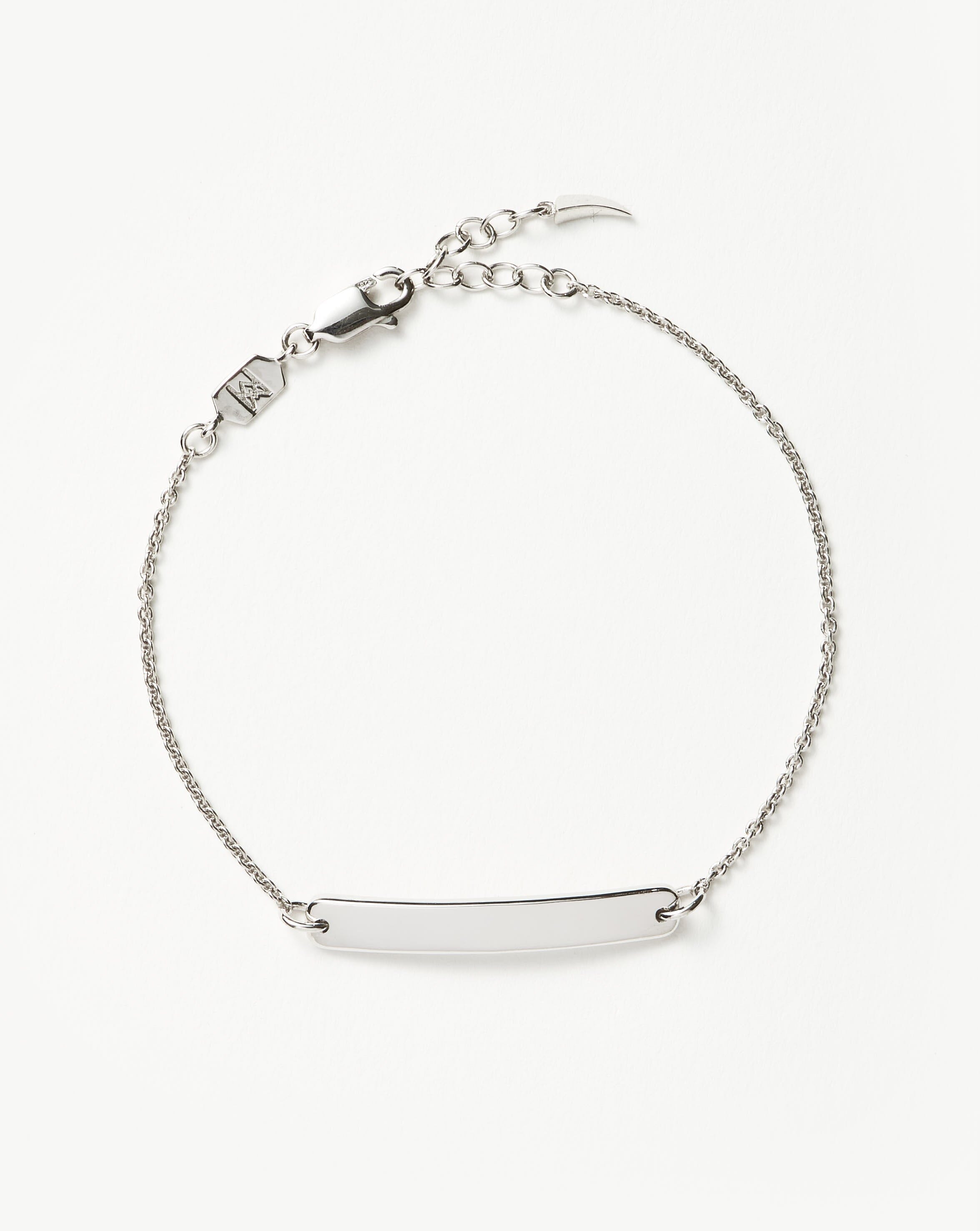 Engravable Bar Chain Bracelet Silver Plated Missoma