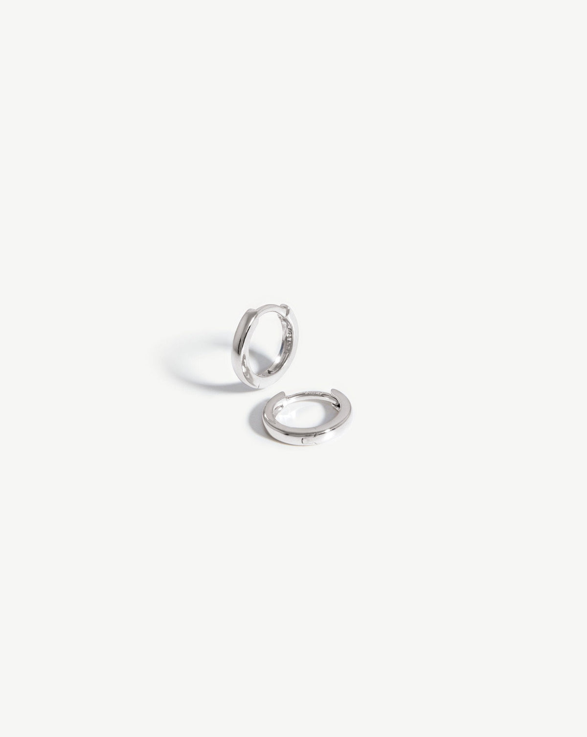 Fine Classic Huggies | 14ct White Gold Earrings Missoma