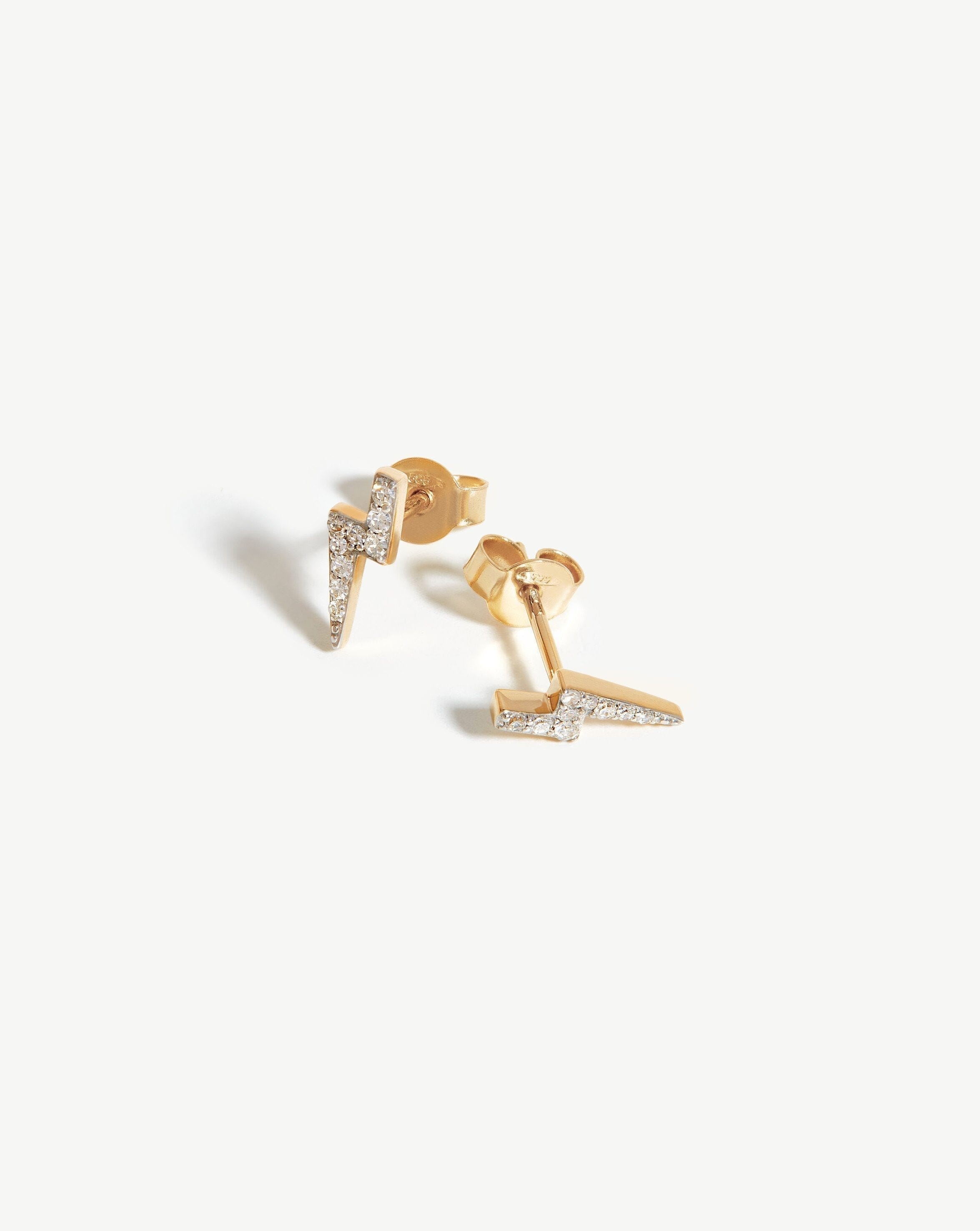 Diamond lightning bolt earrings outlet