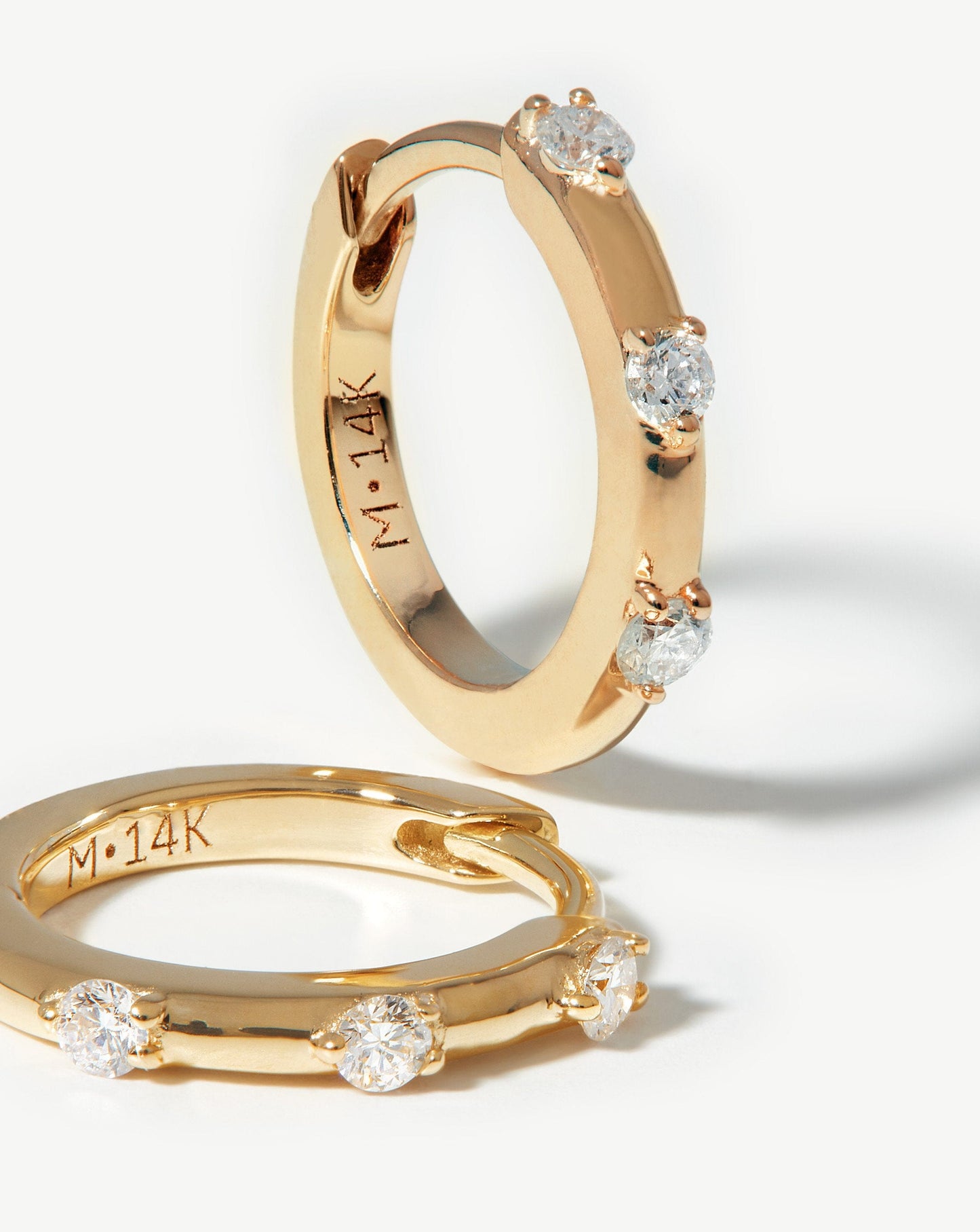 Fine Diamond Studded Huggies Earrings Missoma