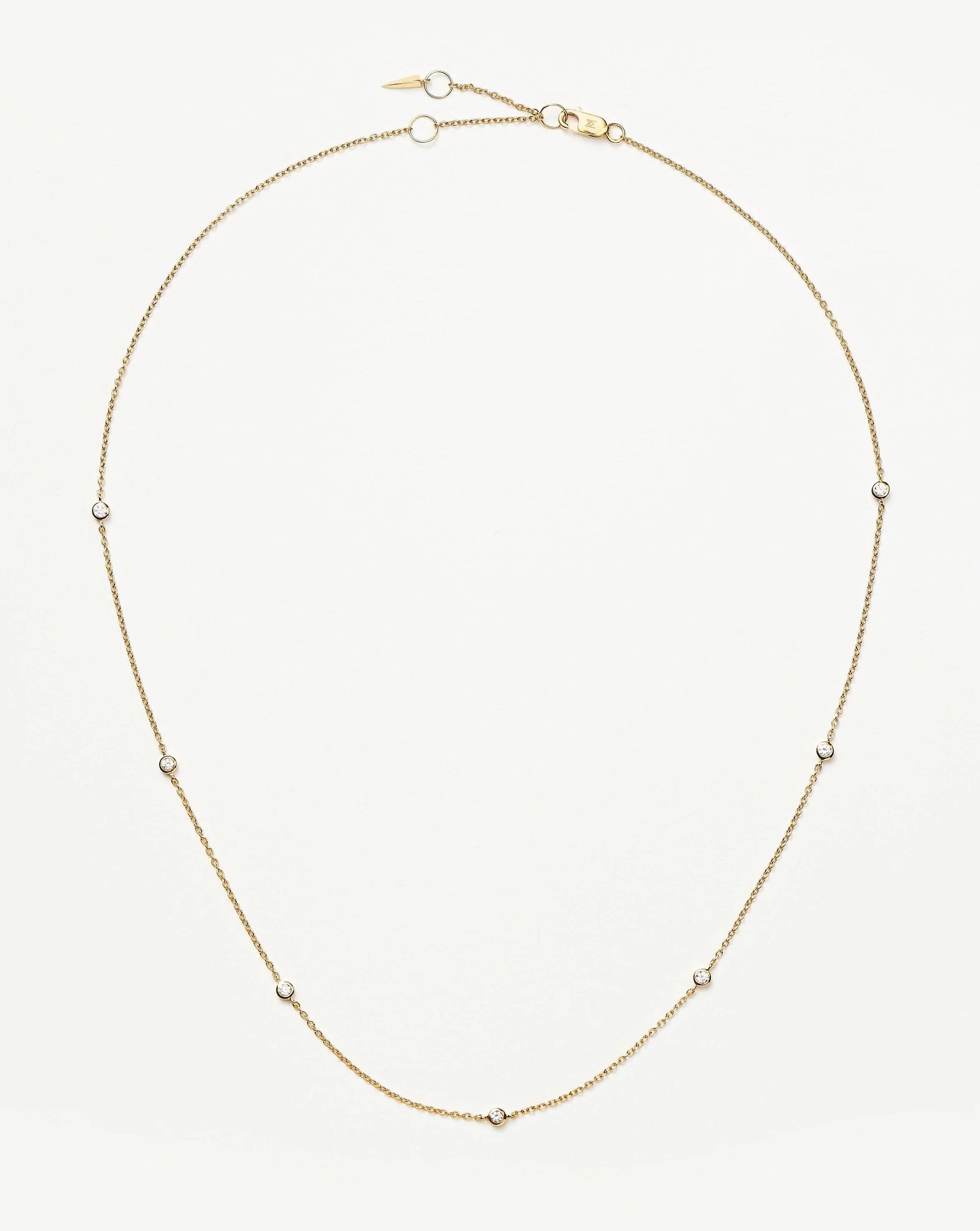 Fine Floating Diamond Necklace | 14ct Solid Gold Necklaces Missoma
