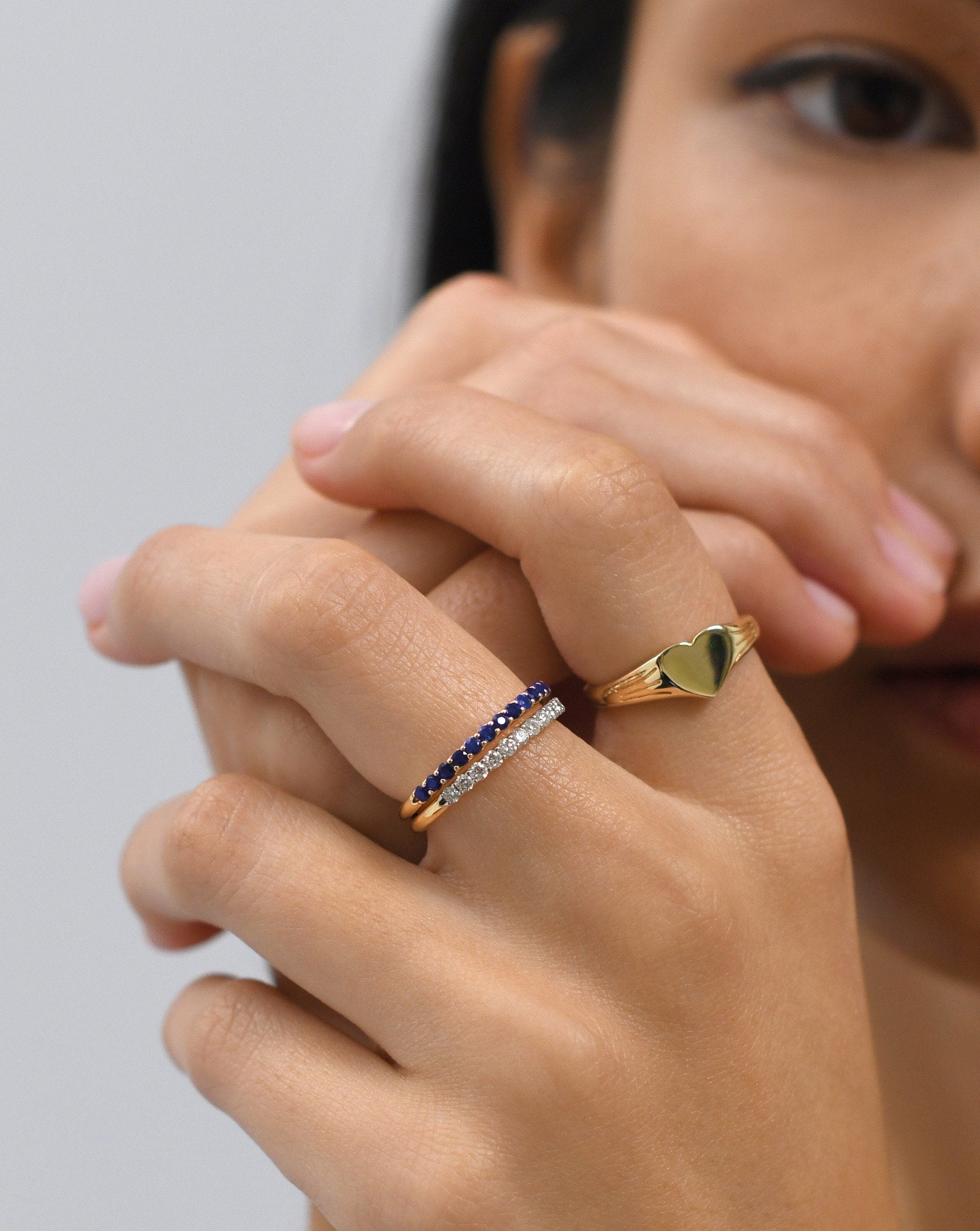 Fine Half Sapphire Eternity Ring | 14ct Solid Gold/Sapphire Rings Missoma