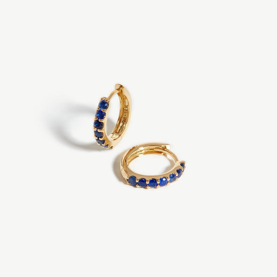 Fine Sapphire Huggies Earrings Missoma