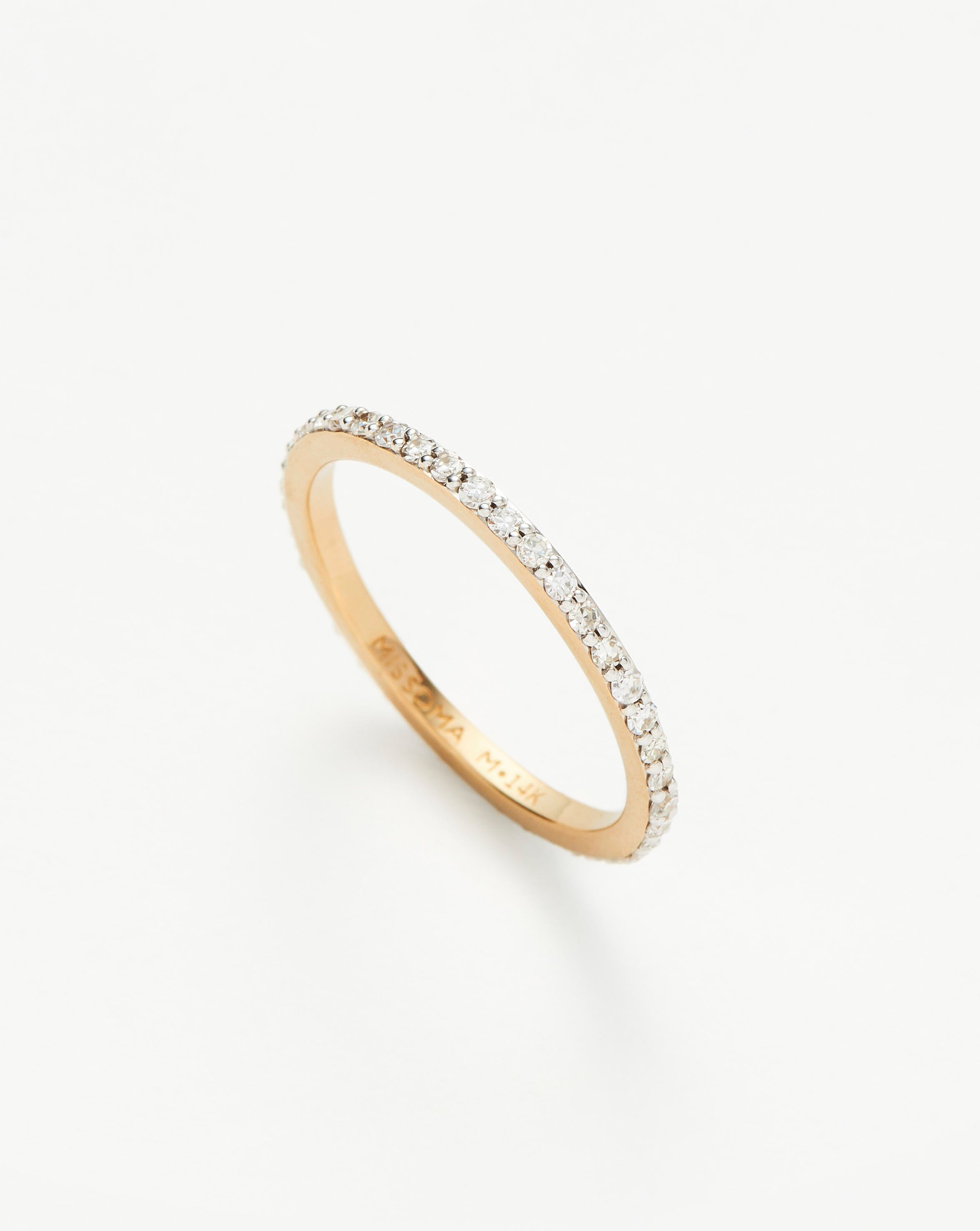 Missoma Fine Slim Eternity Ring | 14K Solid Gold/Diamond