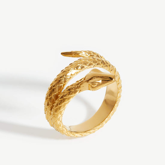 Harris Reed Coiled Serpent Ring | 18ct Gold Plated Rings Missoma 18ct Gold Plated J