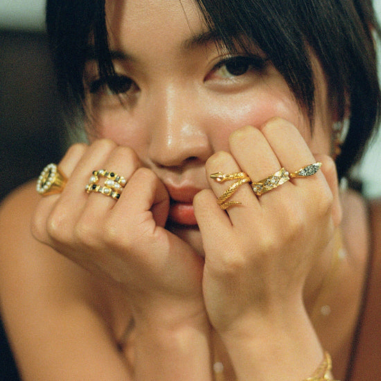 Harris Reed Coiled Serpent Ring | 18ct Gold Plated Rings Missoma