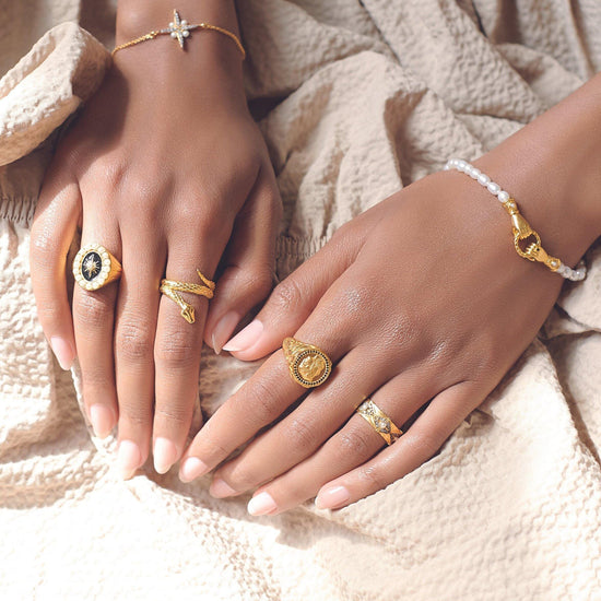 Harris Reed Coiled Serpent Ring | 18ct Gold Plated Rings Missoma