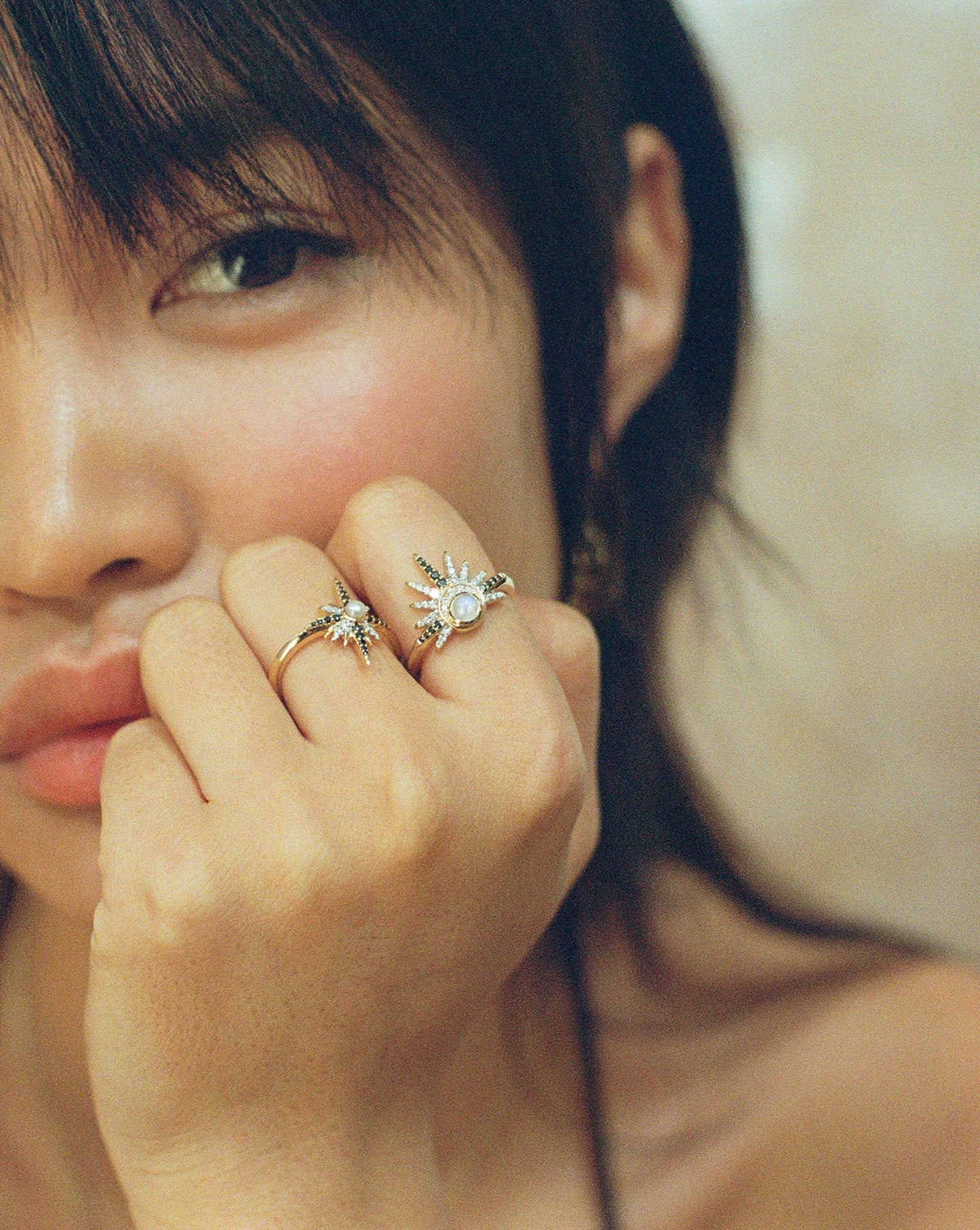 Harris Reed Fine Starlight Ring | 14ct Solid Gold/Pearl & Diamond Rings Missoma