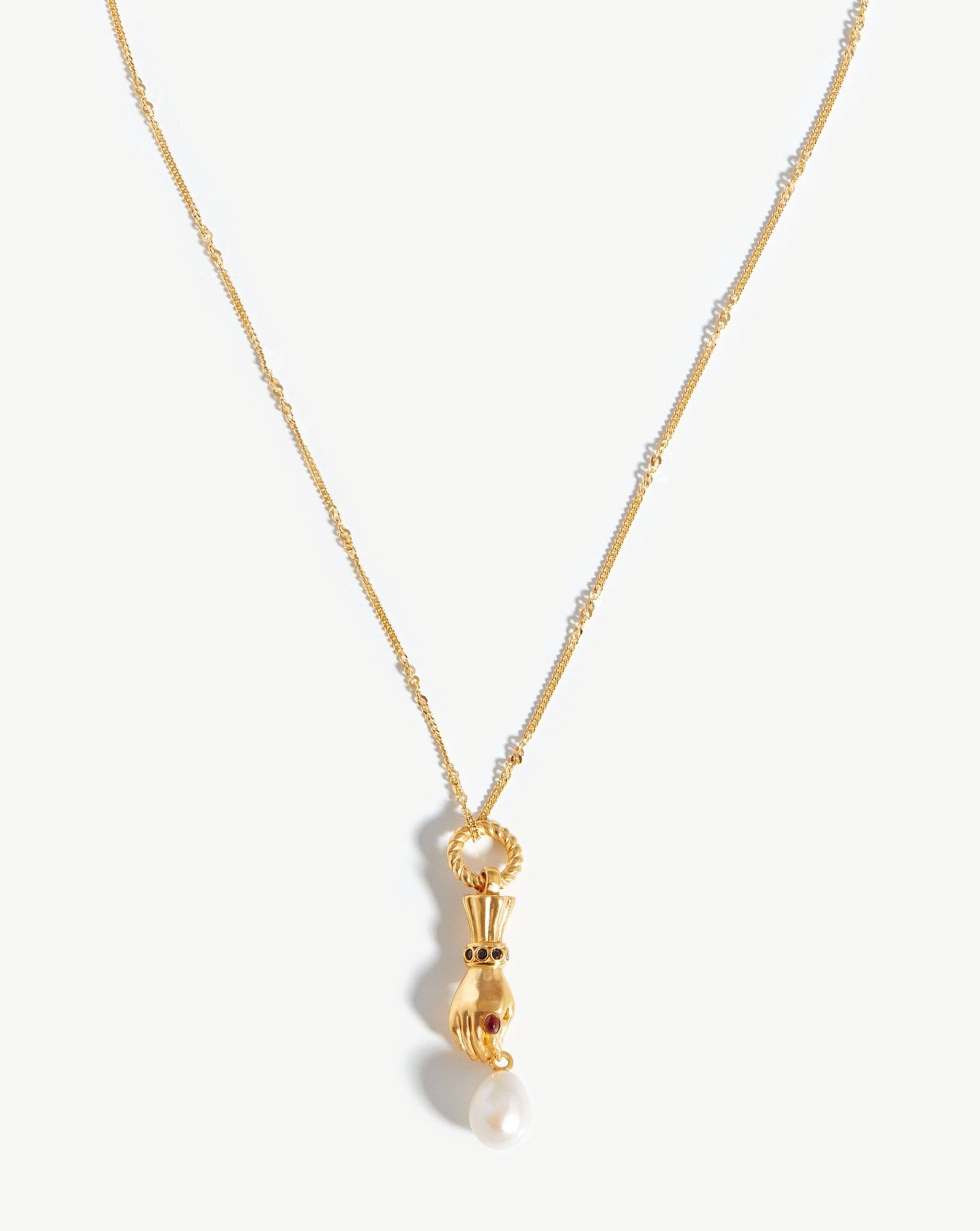 Simple gold chain best sale with pearl malabar gold