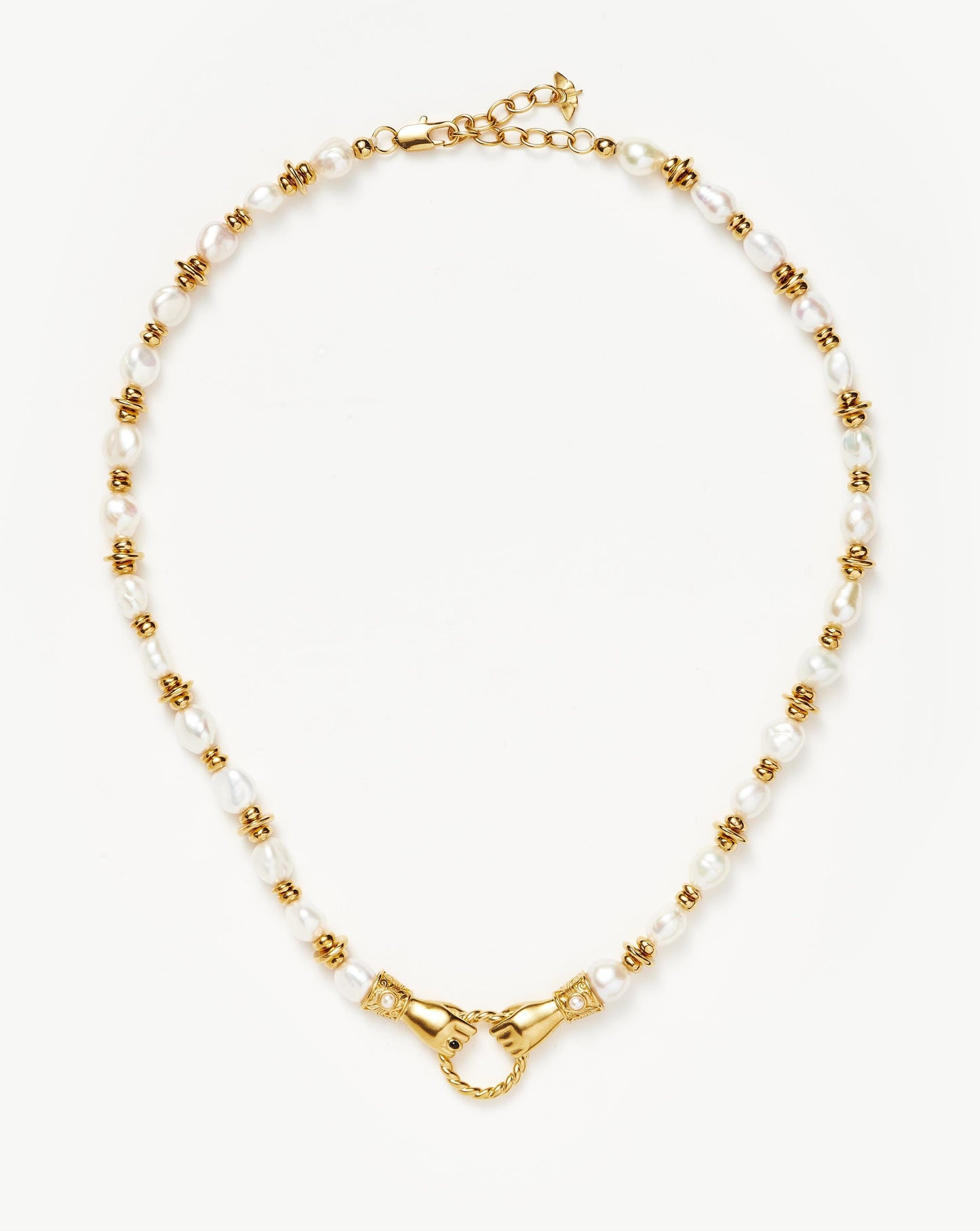 Harris Reed In Good Hands Chunky Beaded Gemstone Necklace | 18ct Gold Plated/Pearl Necklaces Missoma