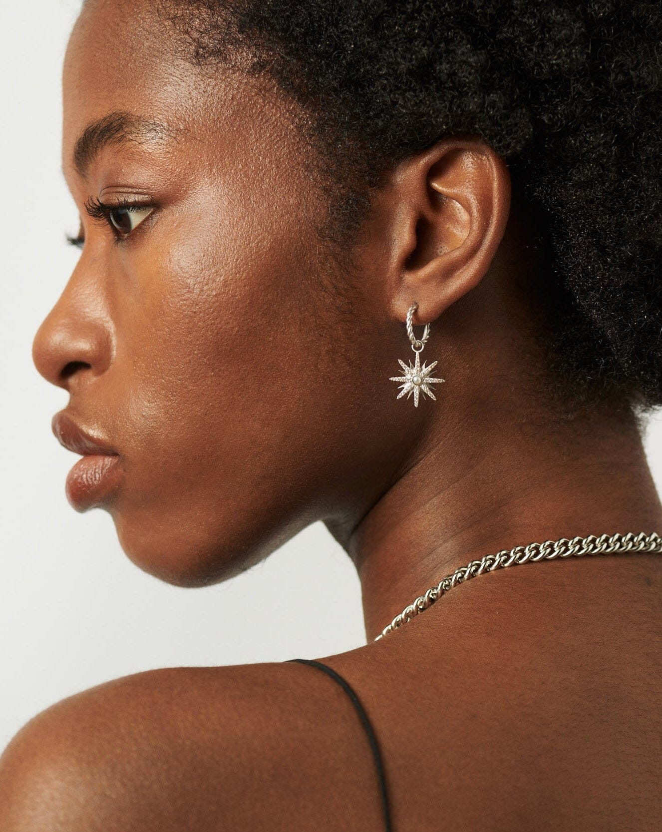 Harris Reed Moonlight Pearl Hoop Earrings | Silver Plated/Pearl Earrings Missoma