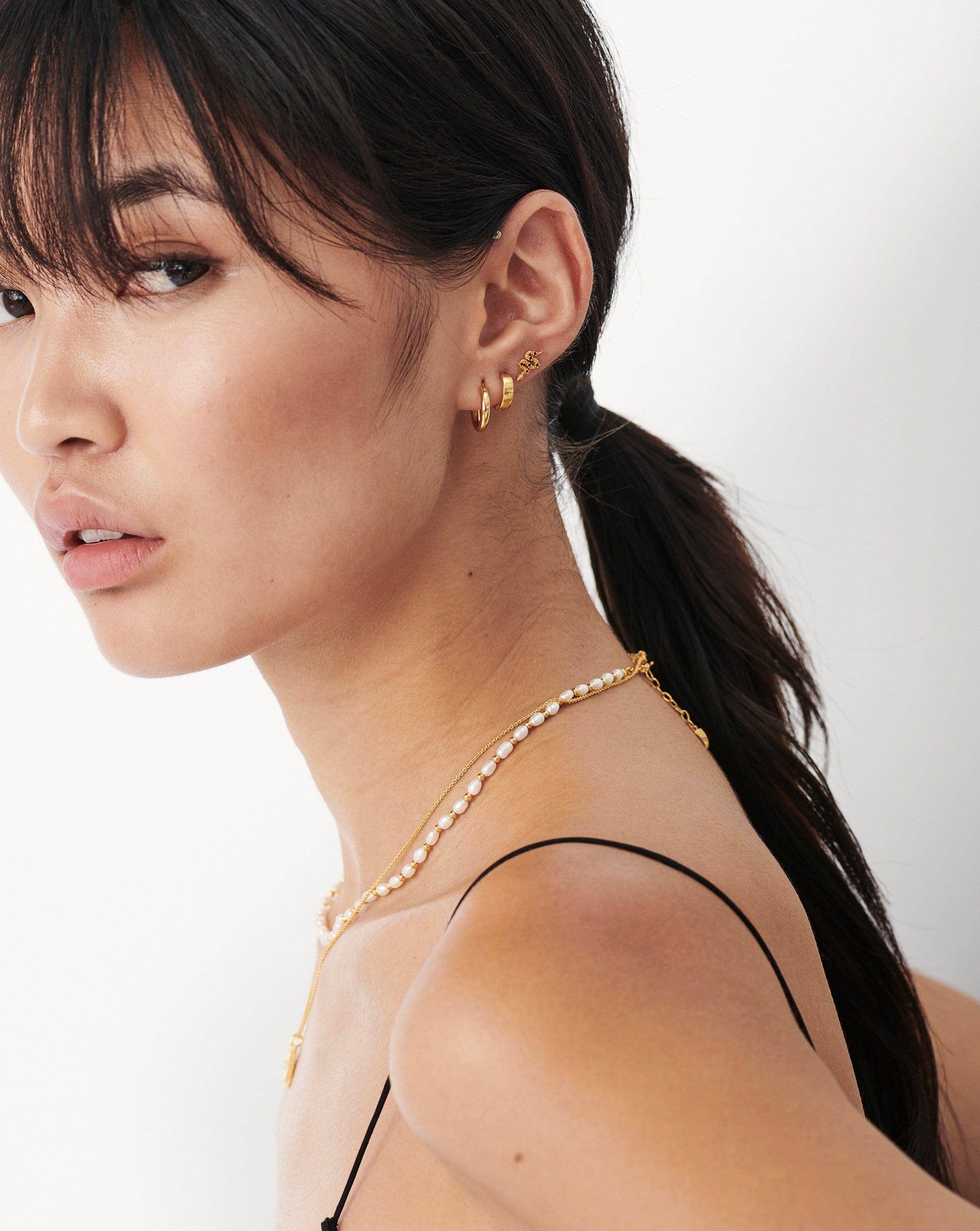 Harris Reed Serpent Single Stud Earring | 18ct Gold Plated Vermeil/Black Onyx Earrings Missoma