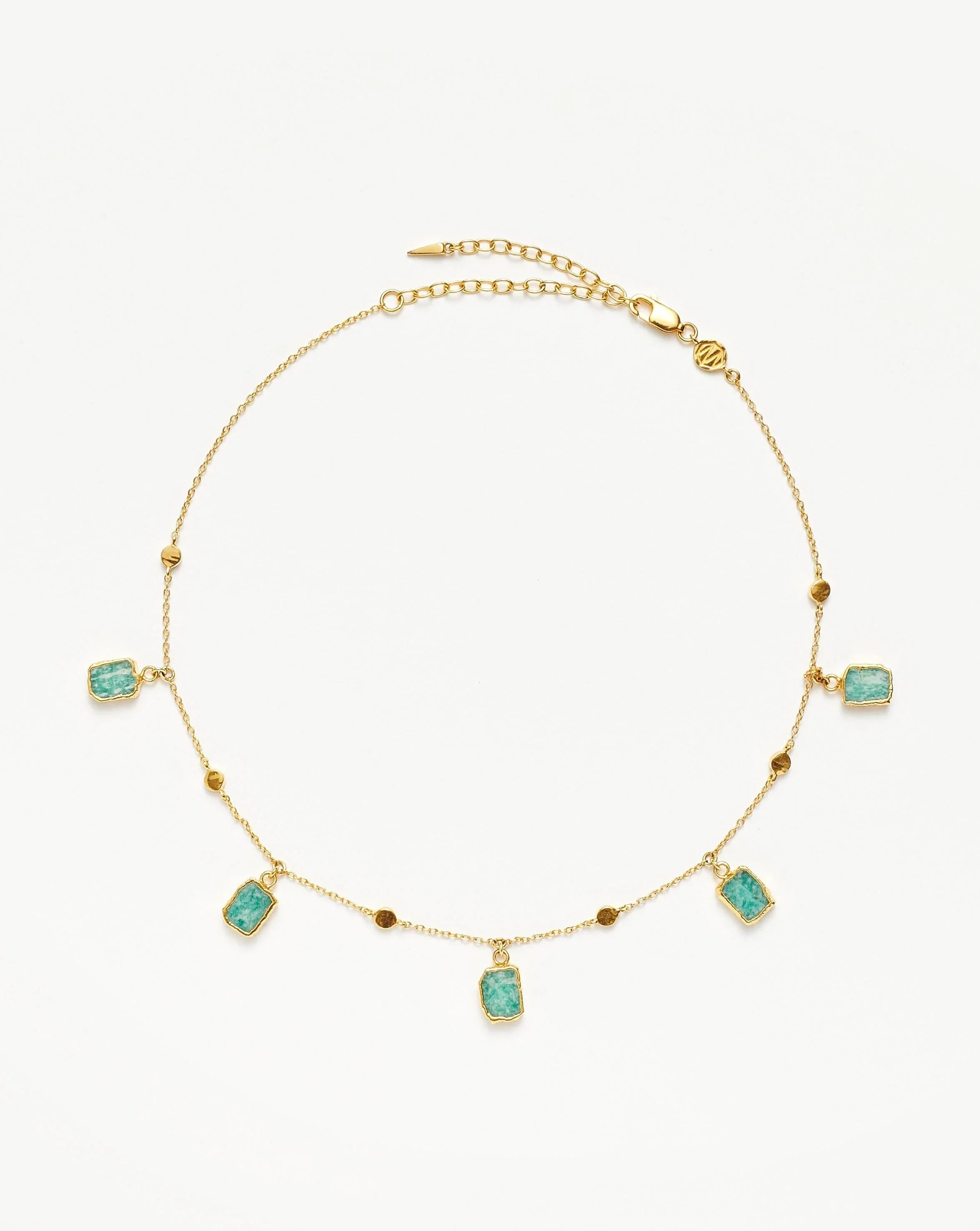 Lena Charm Choker 18ct Gold Plated Amazonite Missoma
