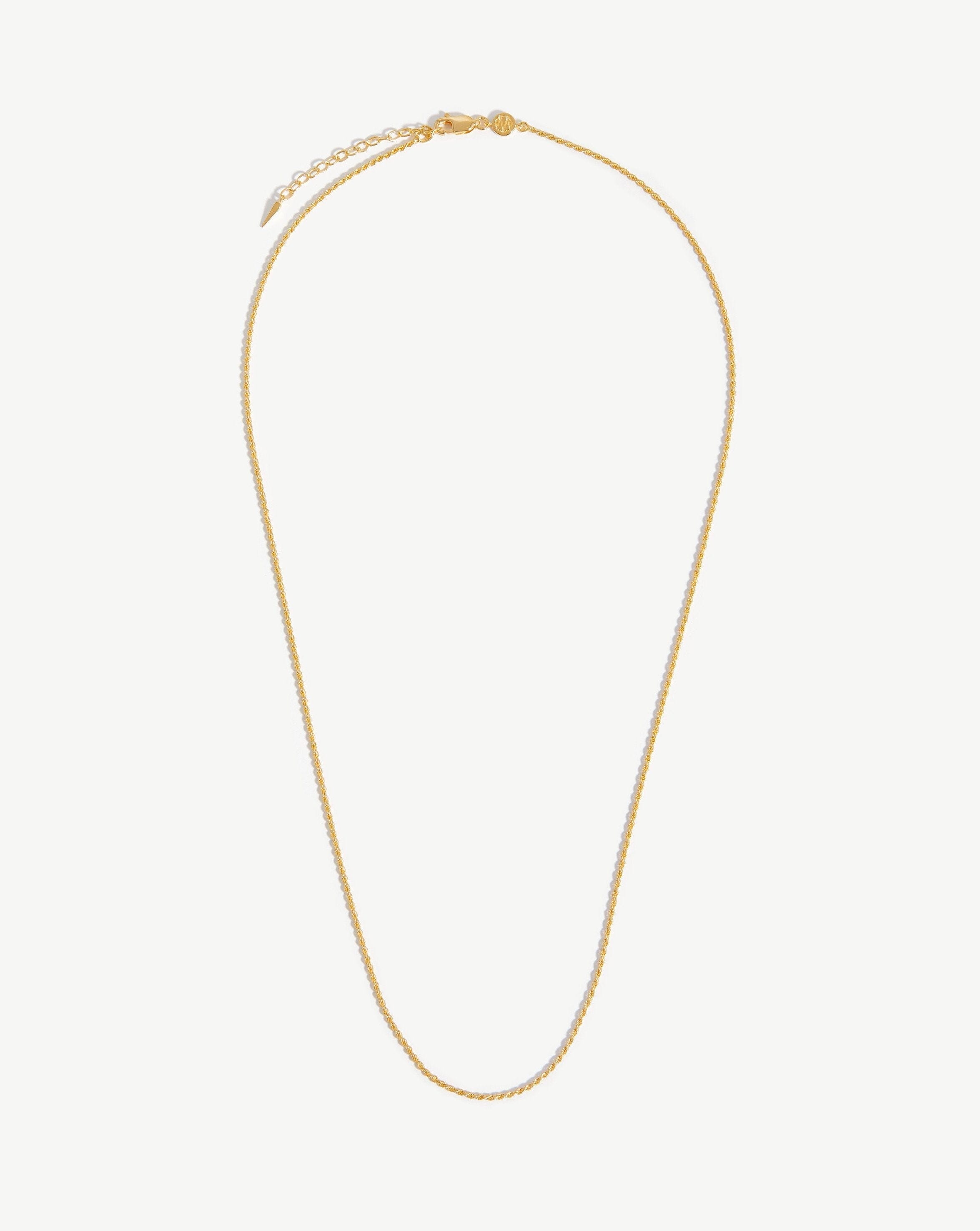 Long Rope Chain Necklace 18ct Gold Plated Vermeil Missoma
