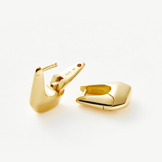 Lucy Williams Arco Small Hoop Earrings | 18ct Gold Plated Vermeil Earrings Missoma