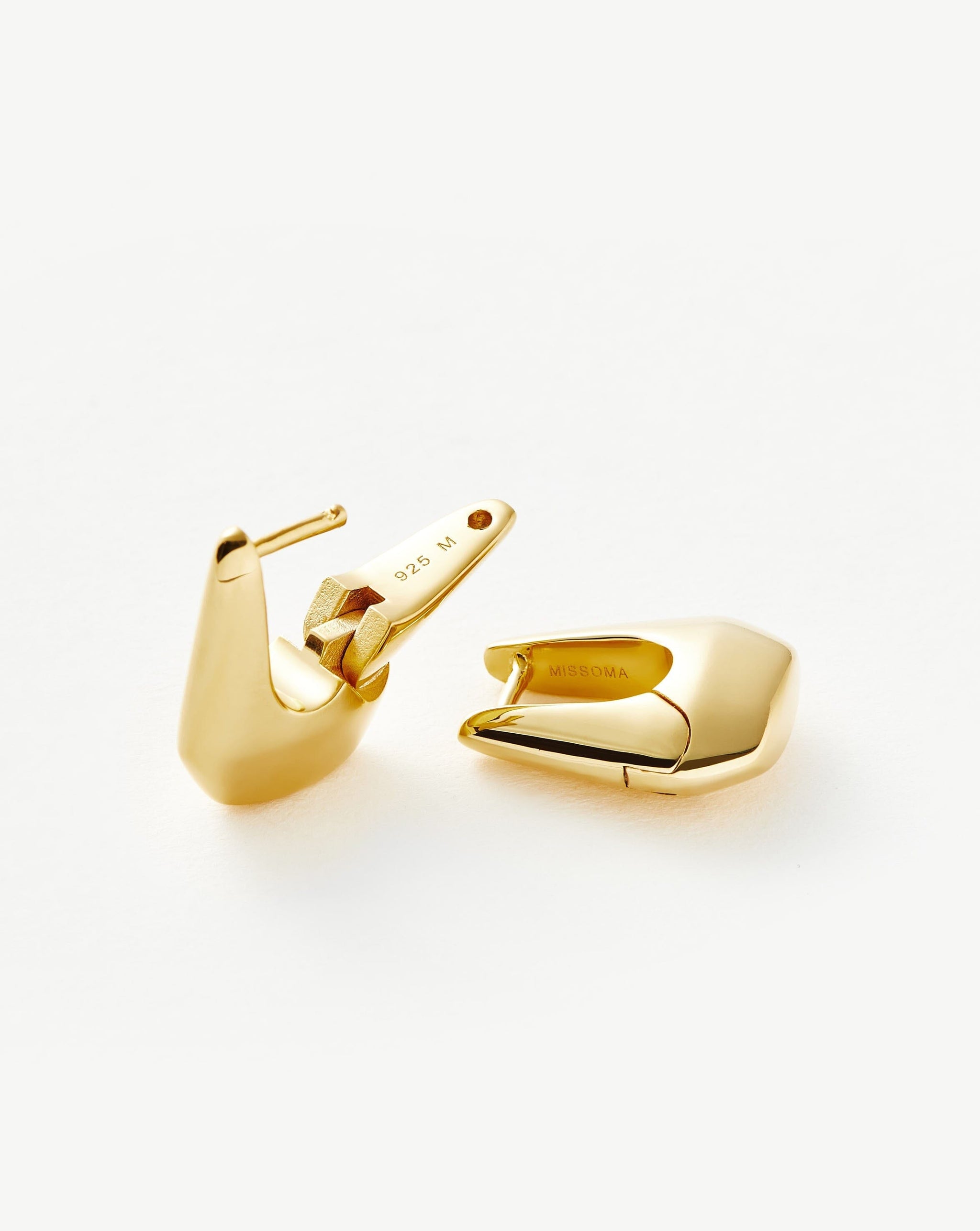 Lucy Williams Arco Small Hoop Earrings | 18ct Gold Plated Vermeil Earrings Missoma