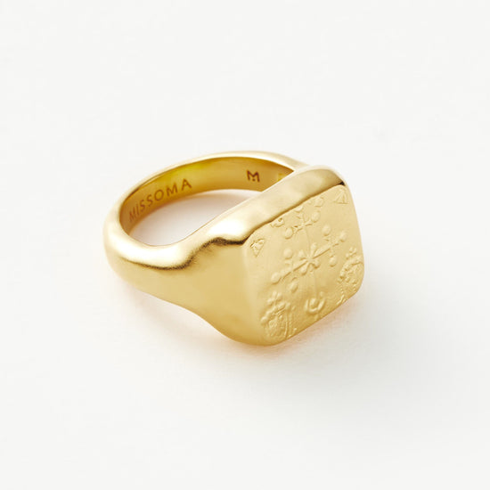Lucy Williams Byzantine Coin Signet Ring | 18ct Gold Plated Rings Missoma
