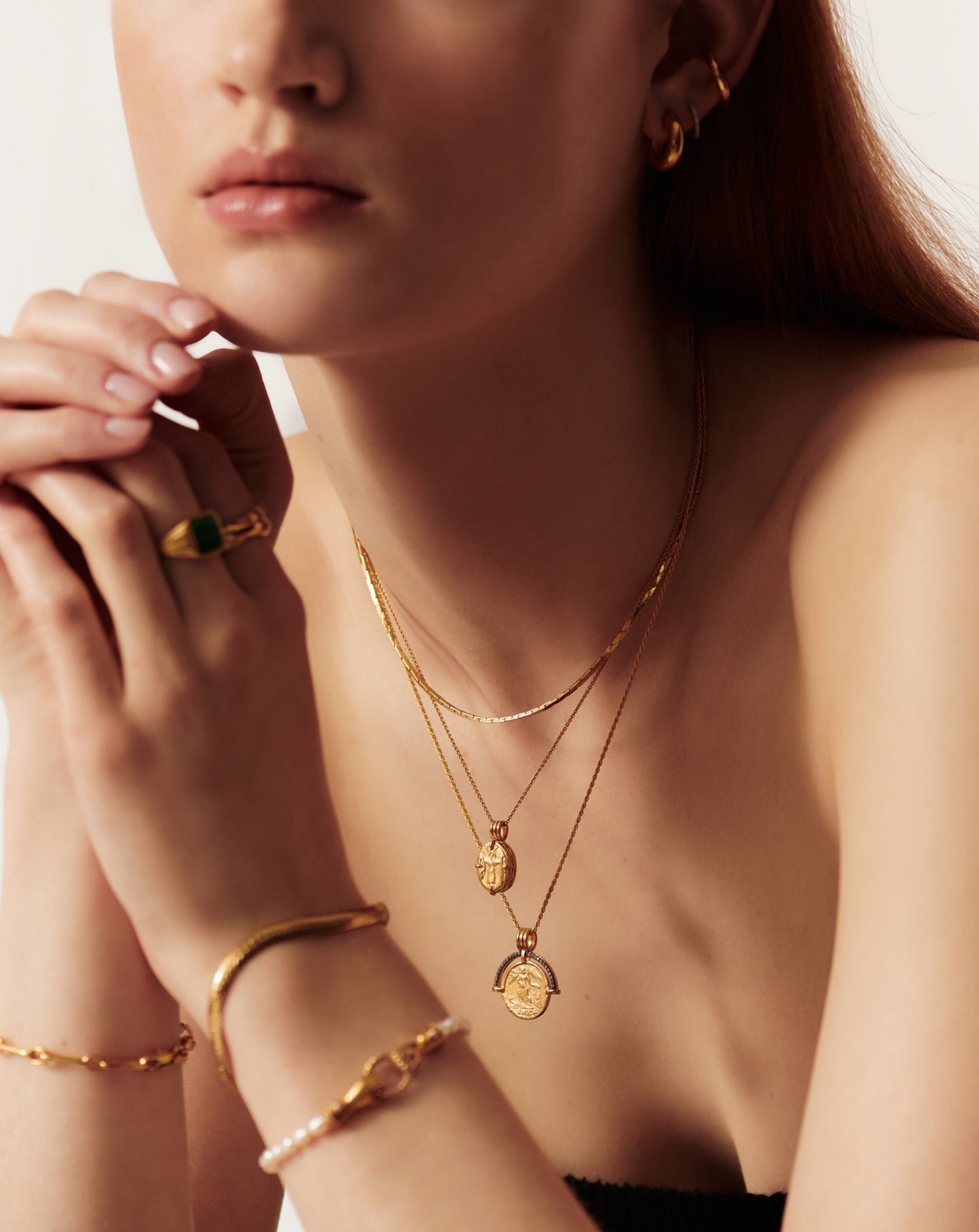 Lucy Williams Engravable Roman Coin Locket Necklace | 18ct Gold Plated Vermeil Necklaces Missoma