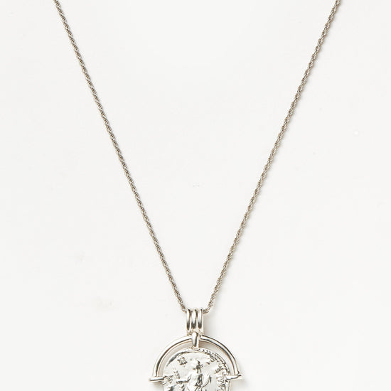 Lucy Williams Long Engravable Roman Arc Coin Necklace Necklaces Missoma