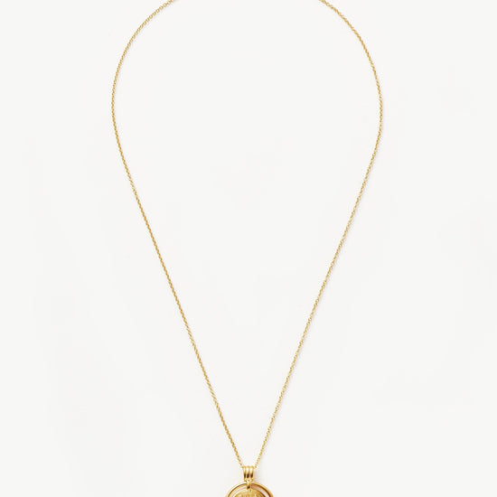 Lucy Williams Long Engravable Roman Arc Coin Necklace Necklaces Missoma