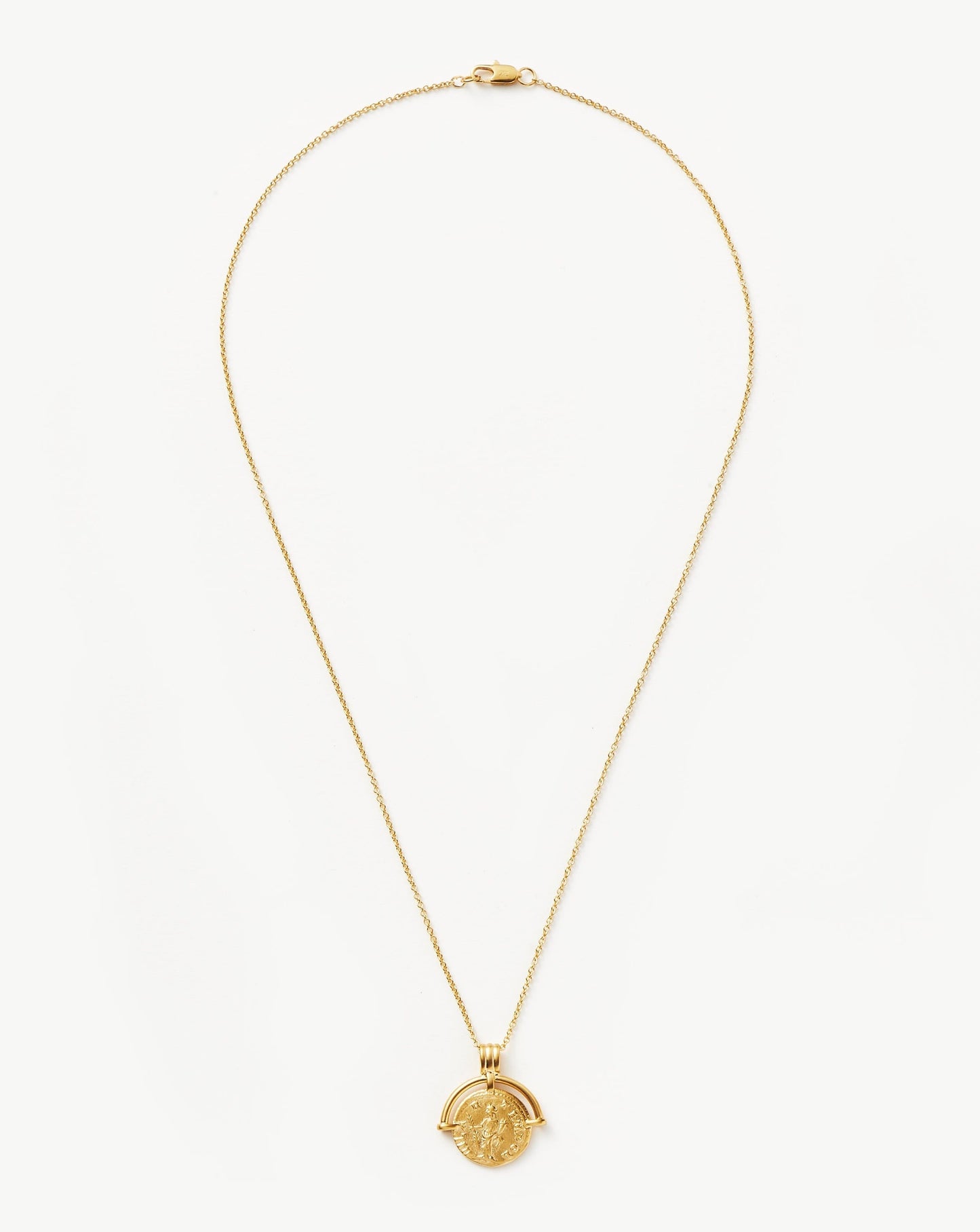Lucy Williams Long Engravable Roman Arc Coin Necklace Necklaces Missoma