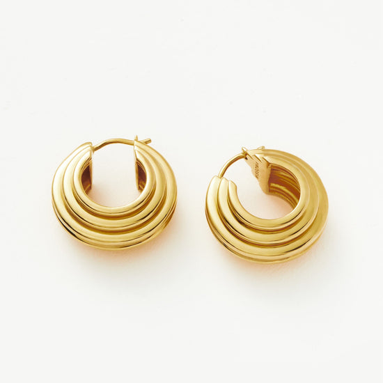 Lucy Williams Medium Chunky Ridge Hoop Earrings Earrings Missoma