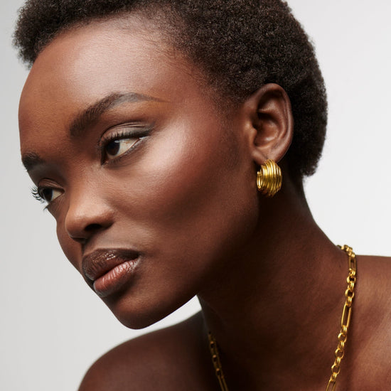 Lucy Williams Medium Chunky Ridge Hoop Earrings Earrings Missoma