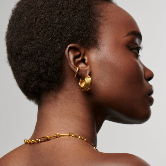 Lucy Williams Medium Chunky Ridge Hoop Earrings Earrings Missoma