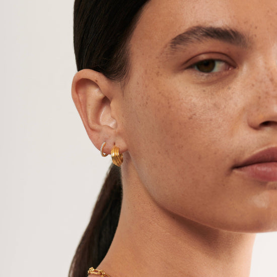 Lucy Williams Mini Ridge Hoop Earrings Earrings Missoma