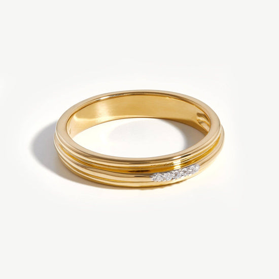 Lucy Williams Pave Ridge Ring | 18ct Gold Plated Vermeil/Cubic Zirconia Rings Missoma