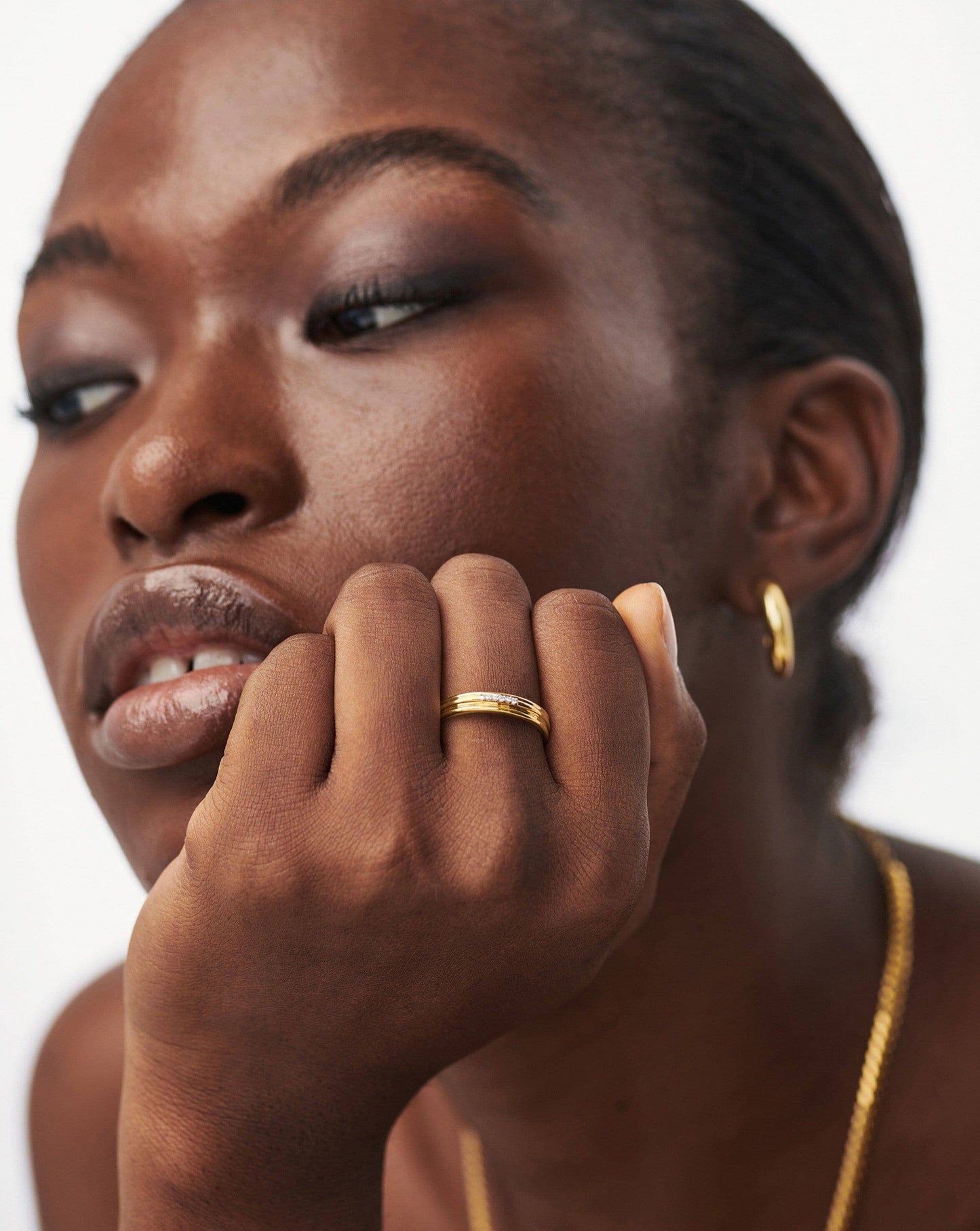 Lucy Williams Pave Ridge Ring | 18ct Gold Plated Vermeil/Cubic Zirconia Rings Missoma