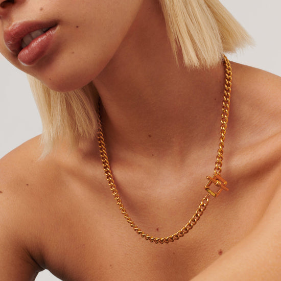 Lucy Williams T-Bar Chain Necklace | 18ct Gold Plated Necklaces Missoma