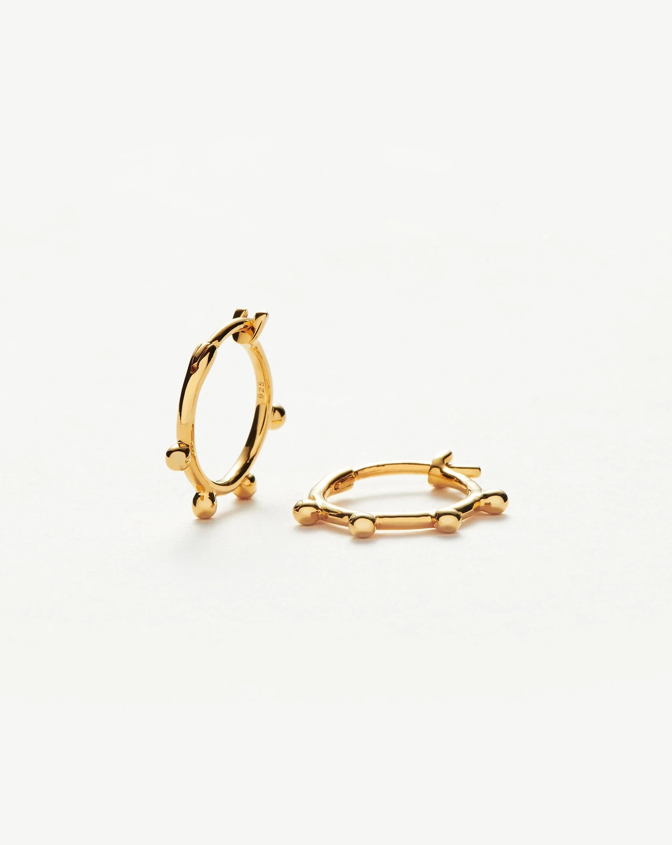 Small gold deals hinged hoop earrings
